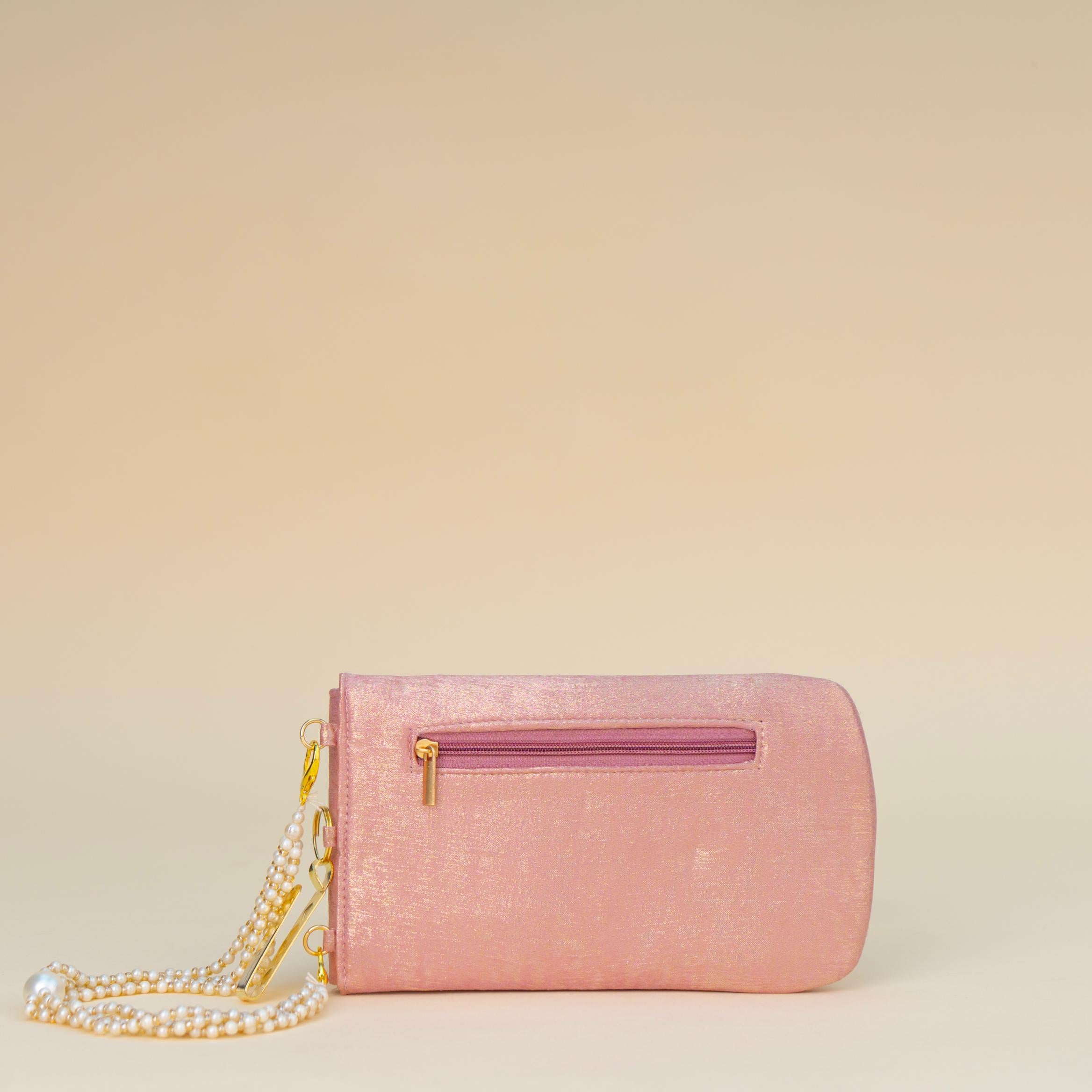 Aquamarine Pearl Charm Clutch