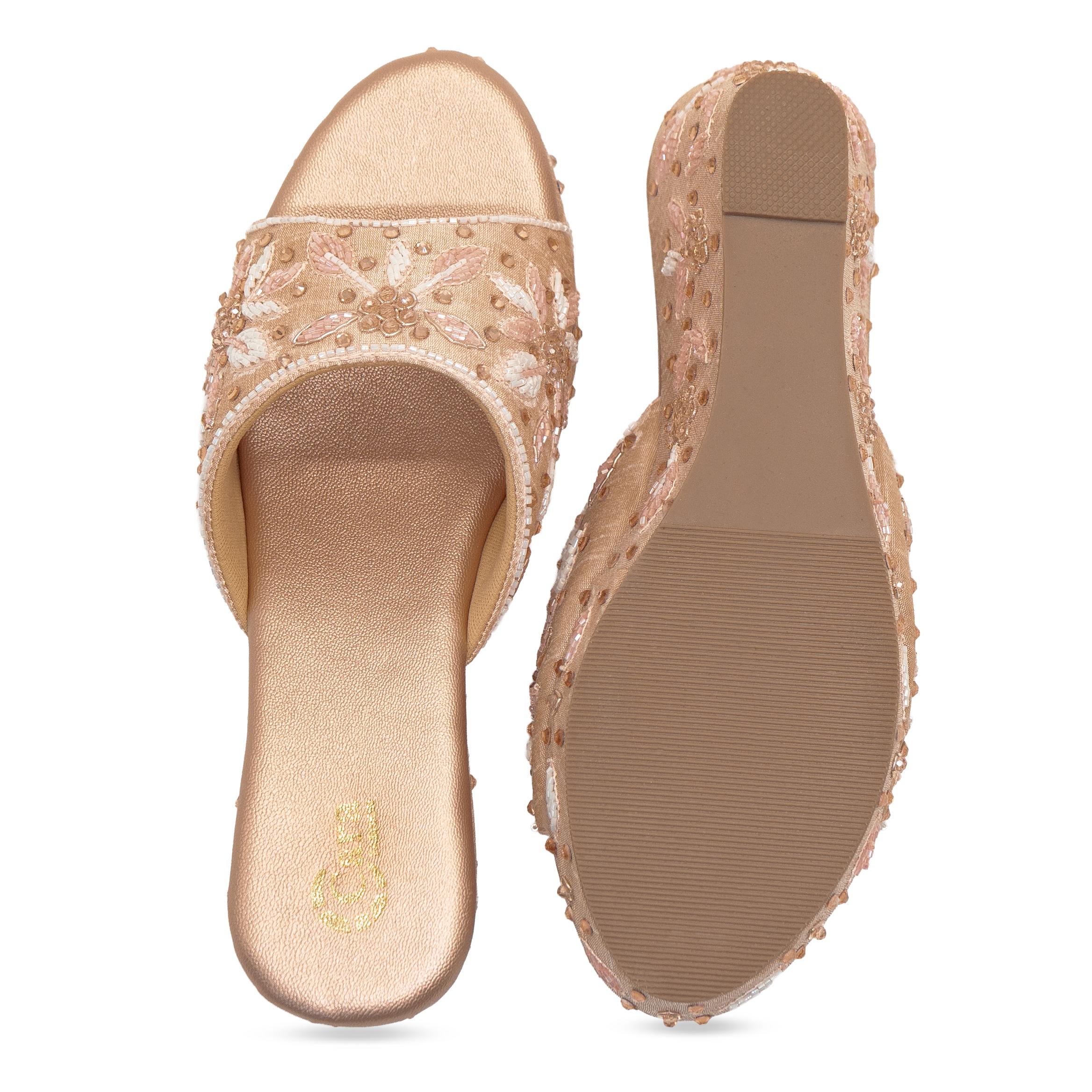 Rhinestone Petal Wedges