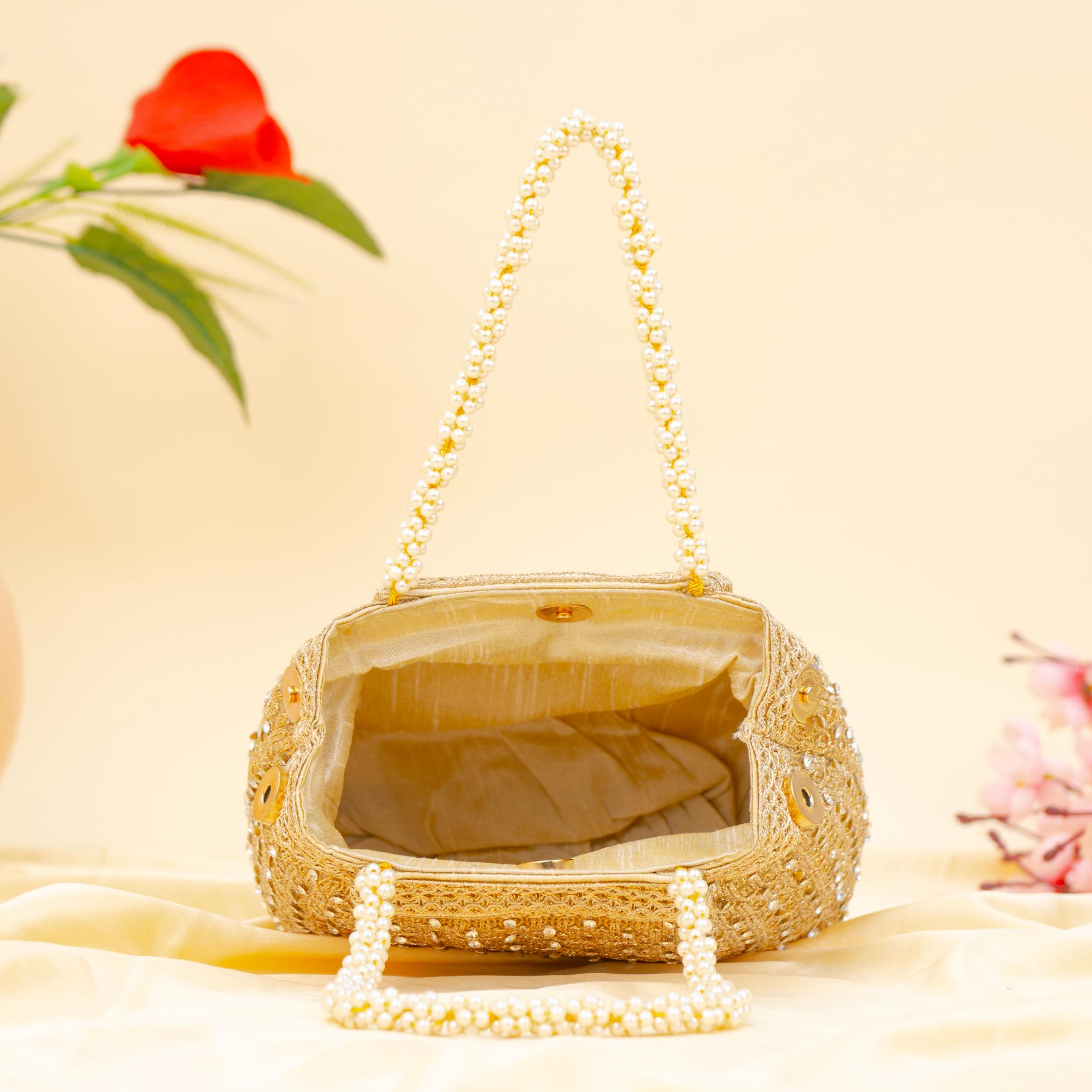 Pearl Mesh Glam Potli