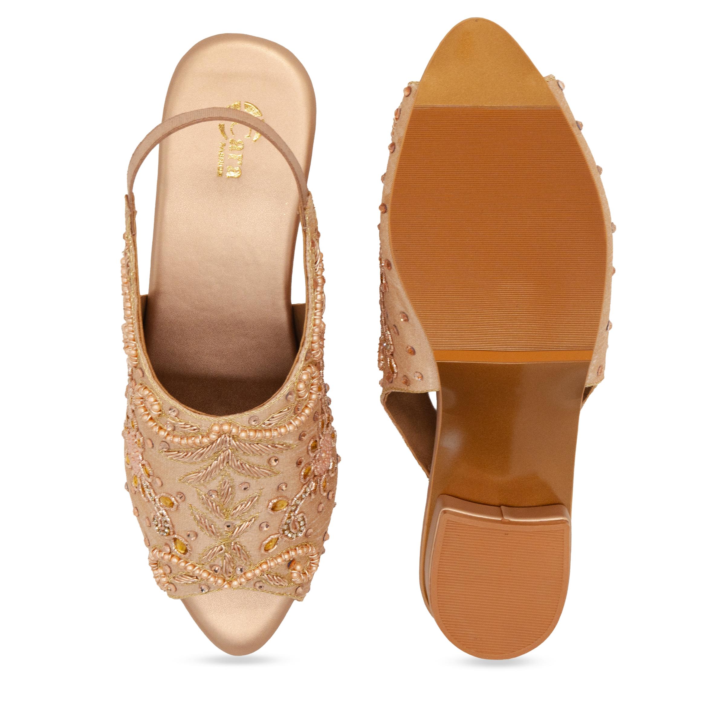 Glided Fern Mules