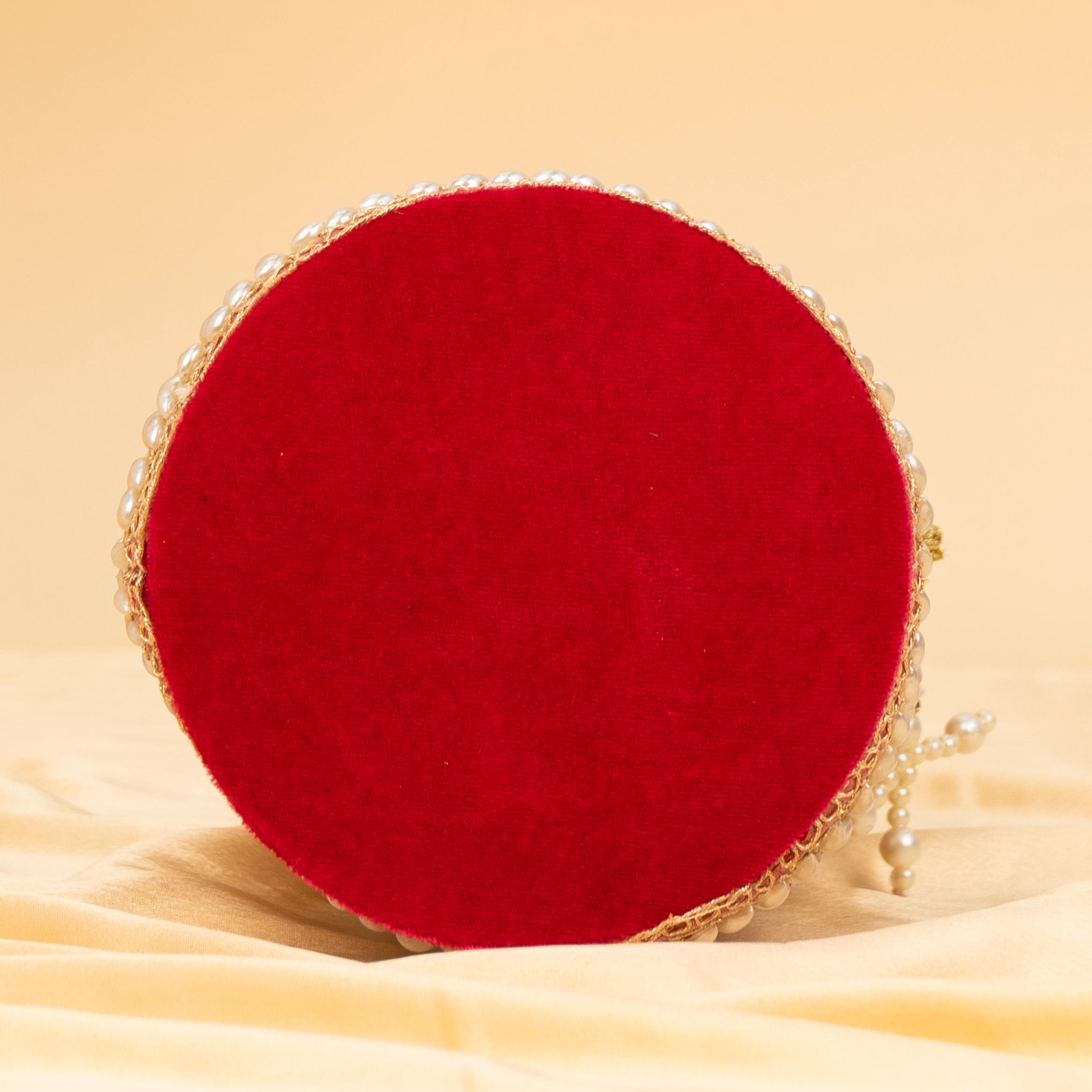 Zari Gold Velvet Potli