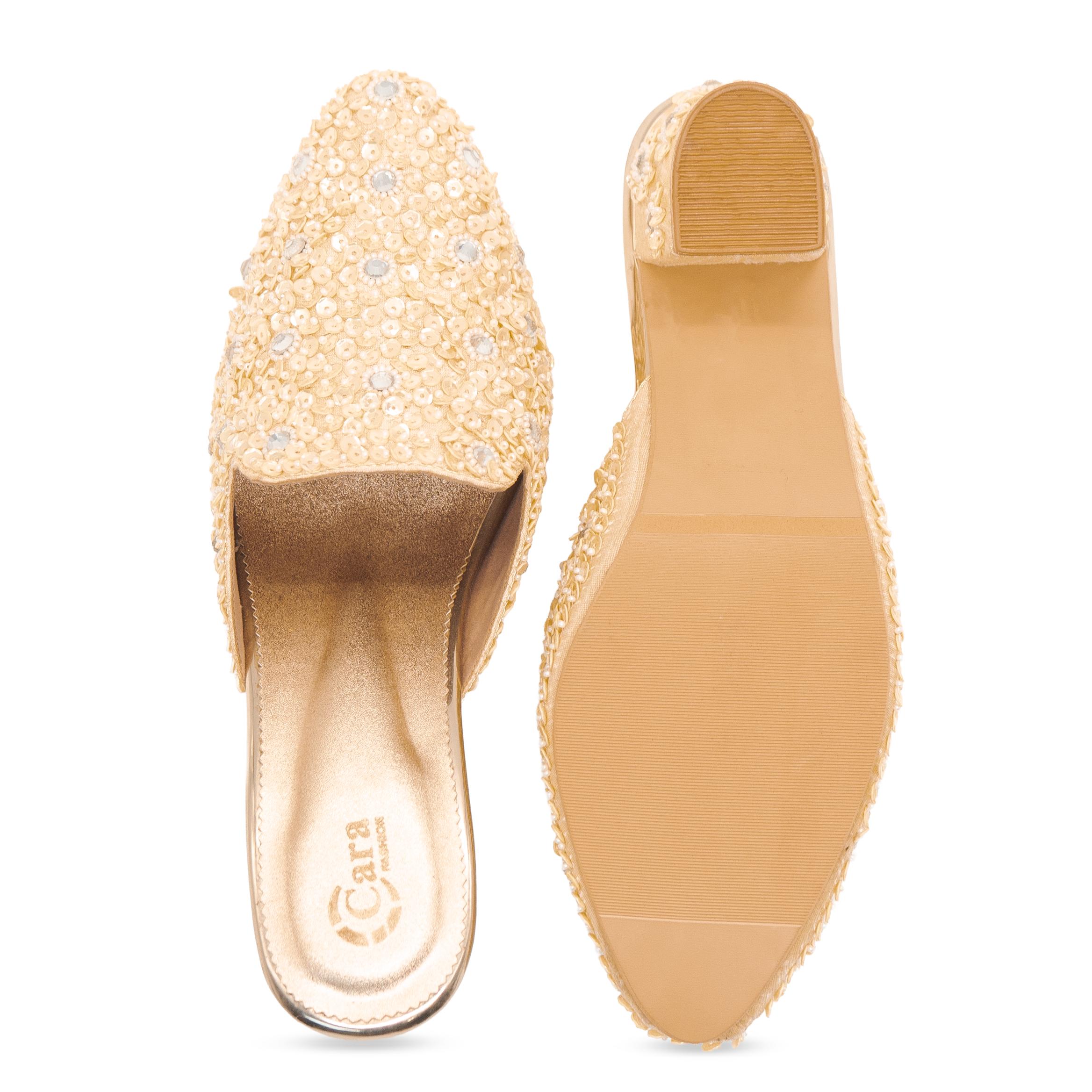 Sequin Princess Mules