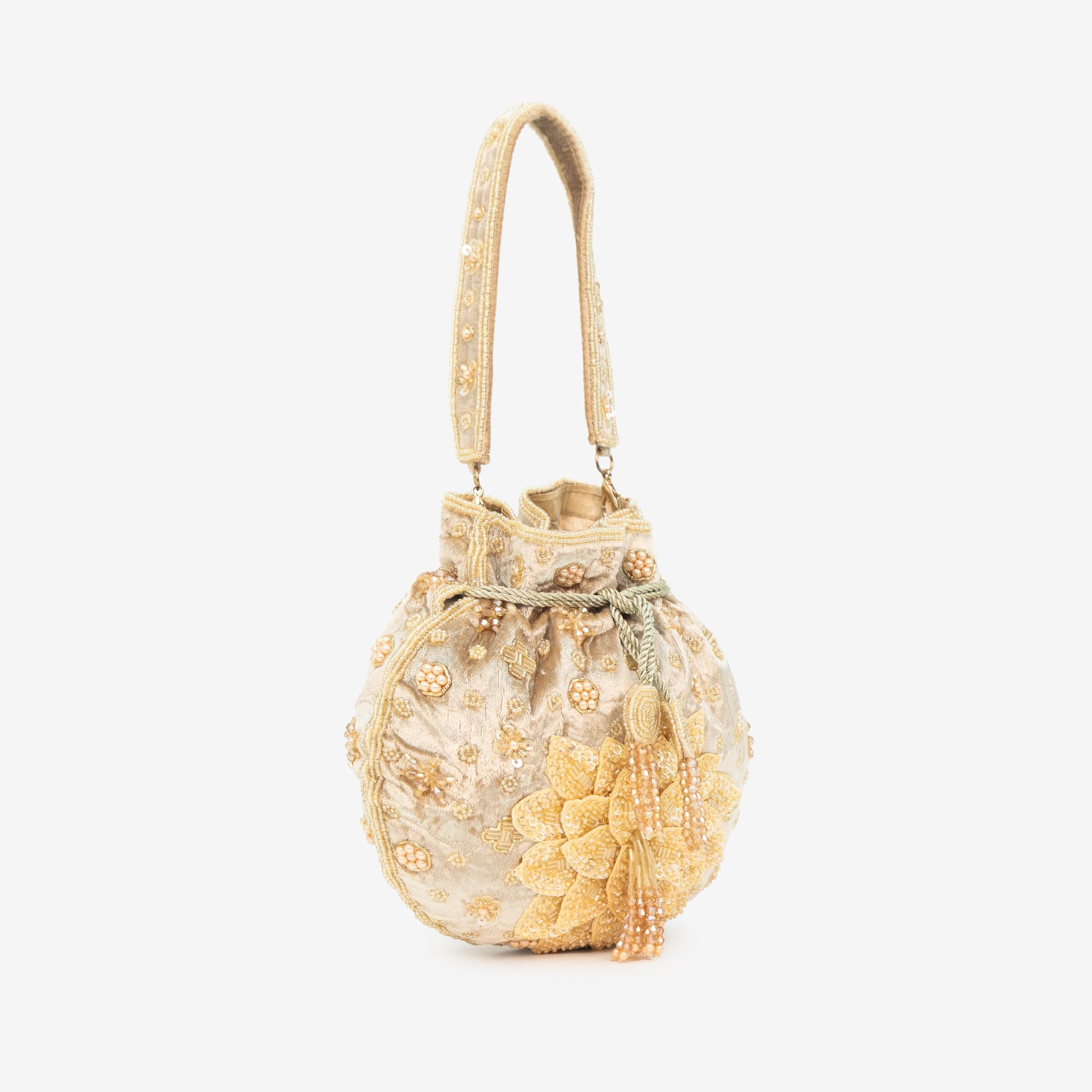 Precious Pearl Bloom Potli