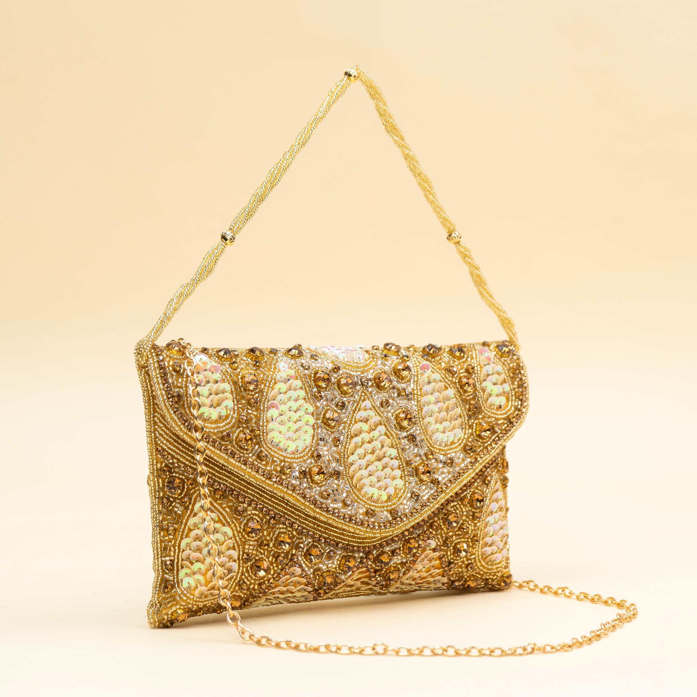 Golden Droplet Clutch