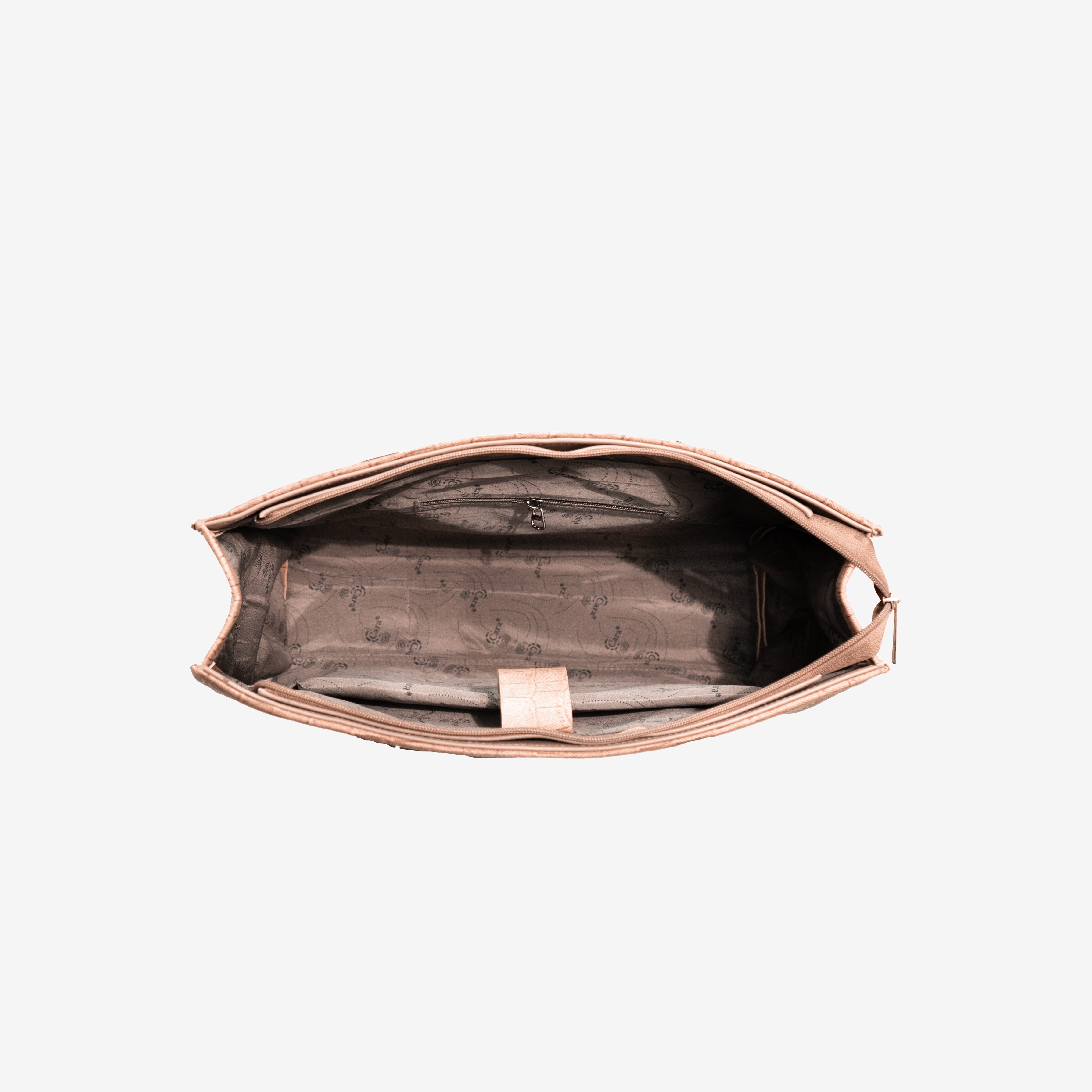Brown Croc Textured Shoulder Bag | Cara