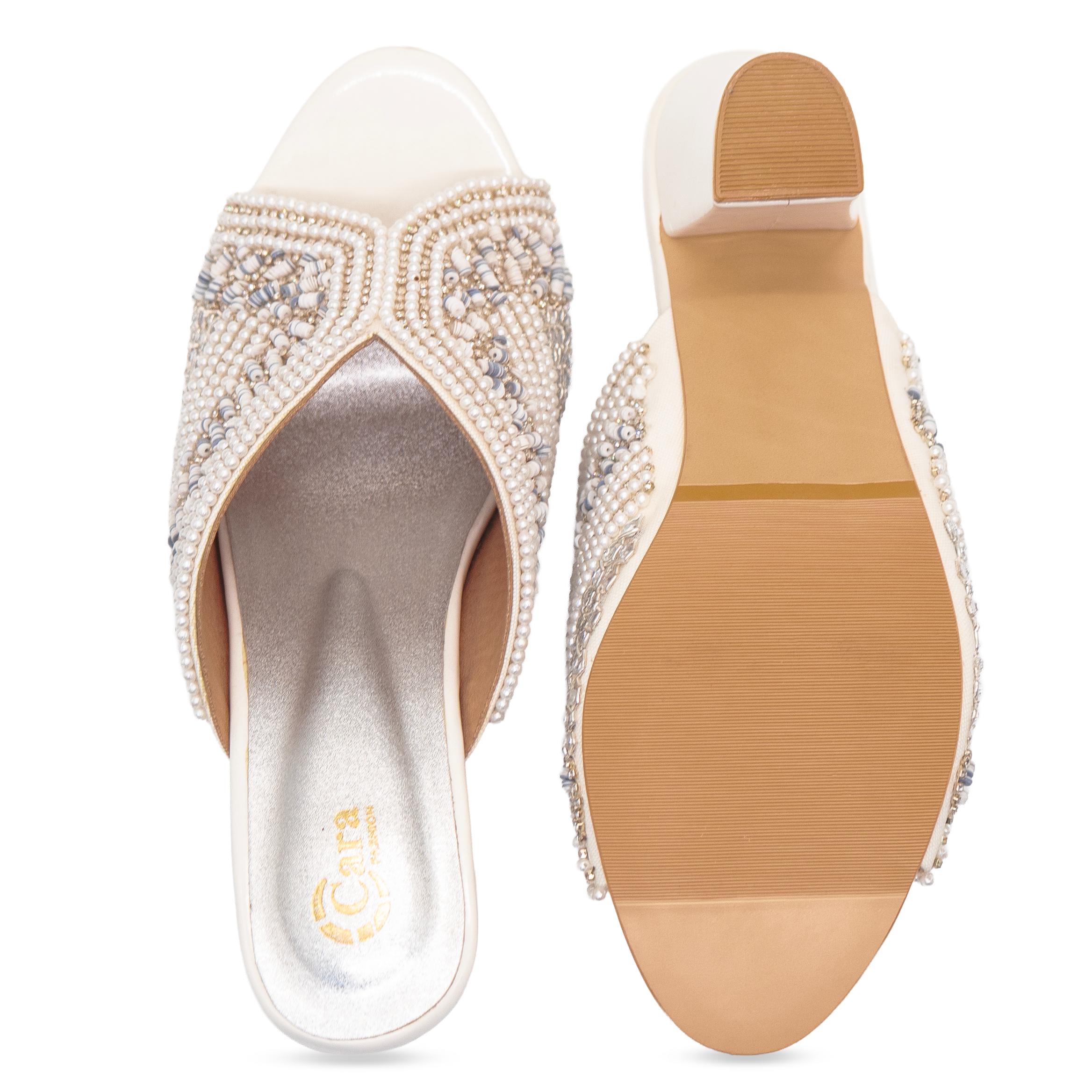 Golden Aura Pearl Heels