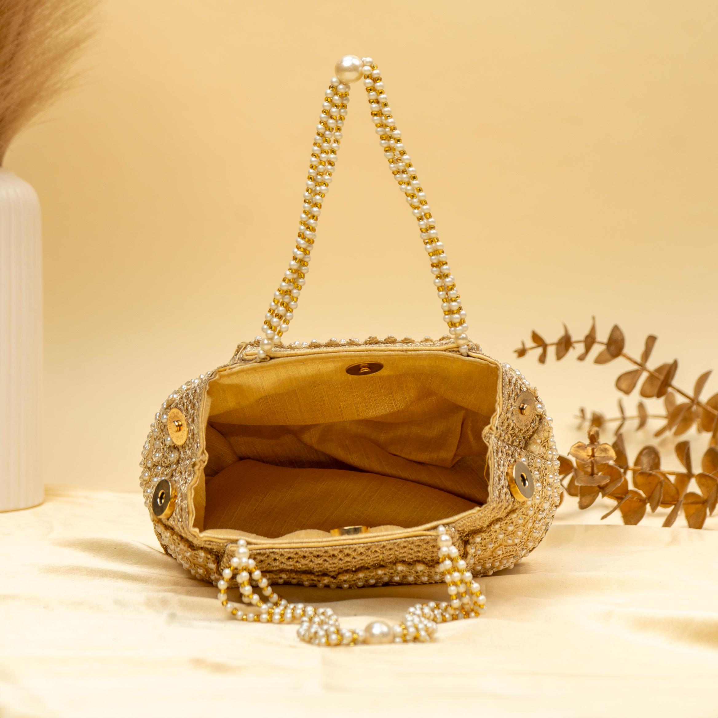 Timeless Pearlwork Potli