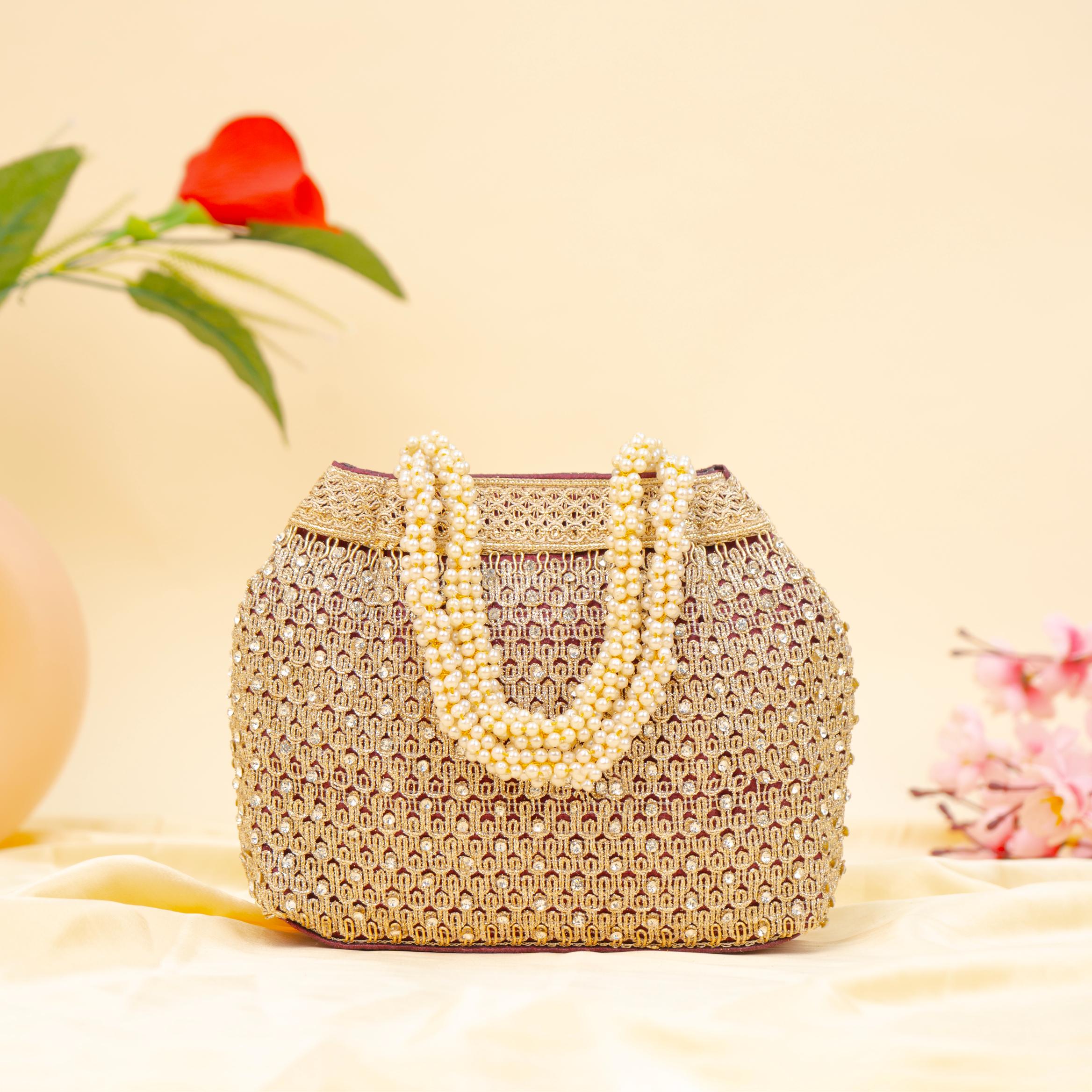 Pearl Mesh Glam Potli