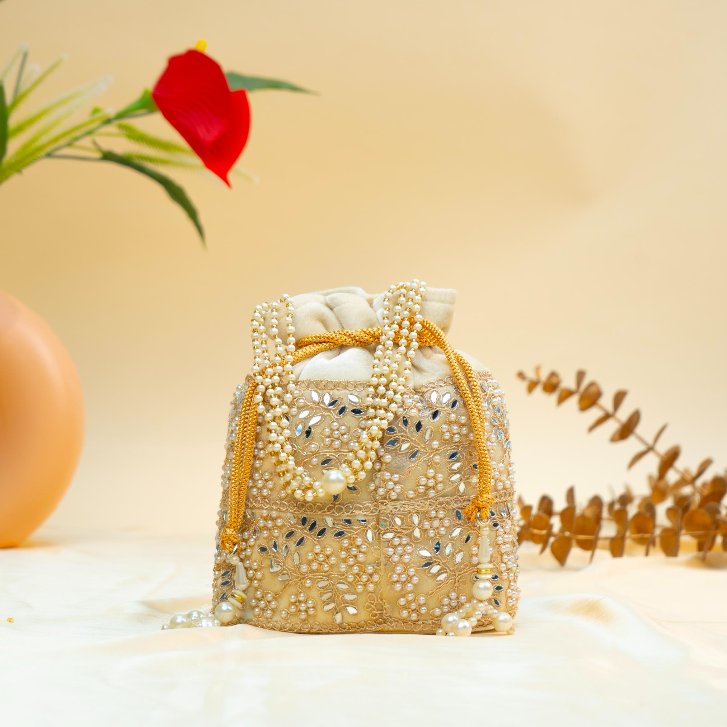 Grace Pearl Bead Potli