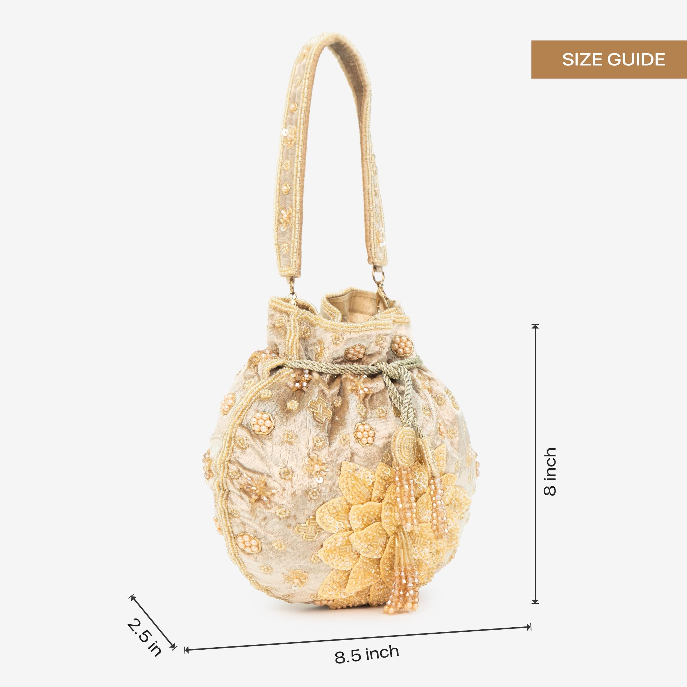 Precious Pearl Bloom Potli