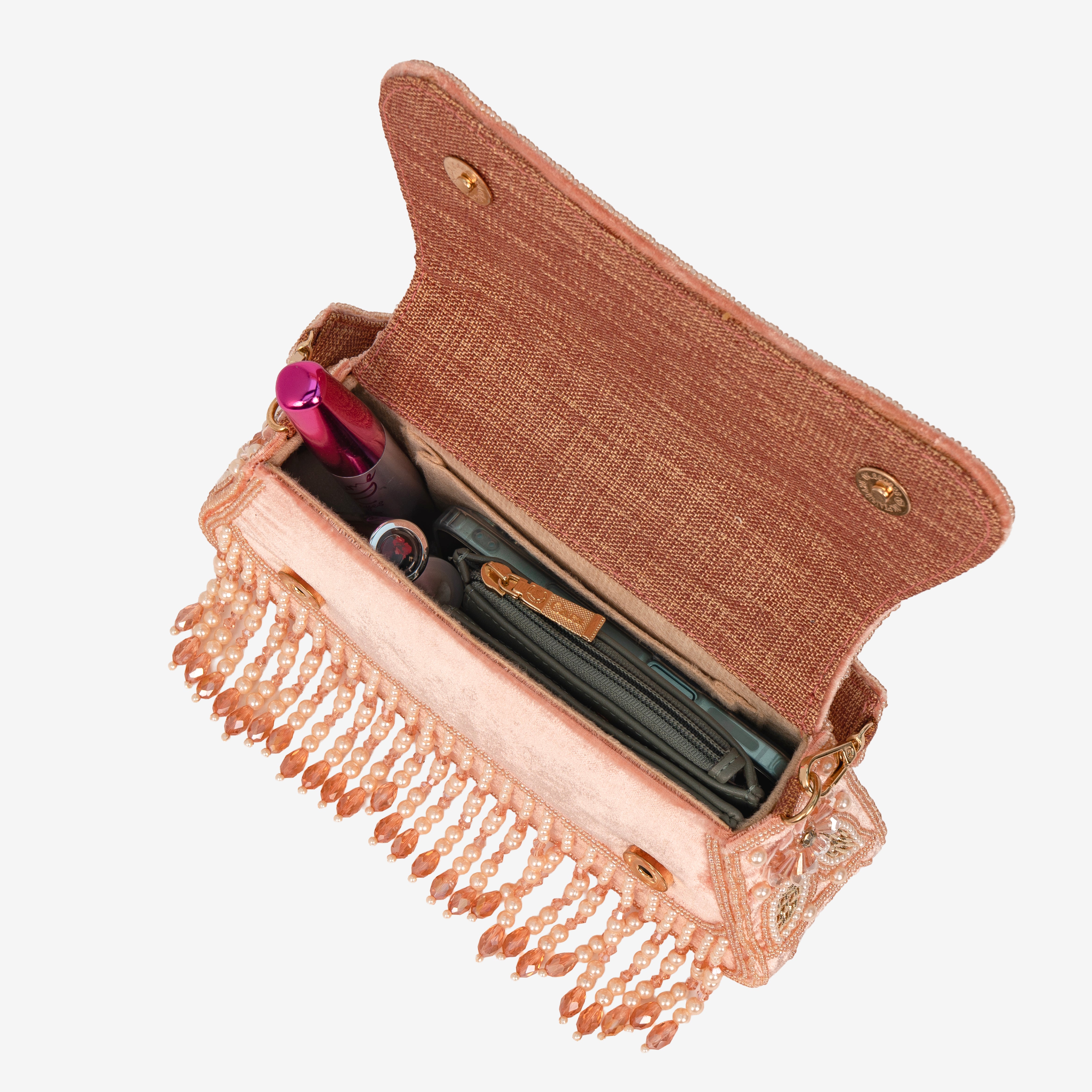 Intricate Beaded Party Shoulder Bag