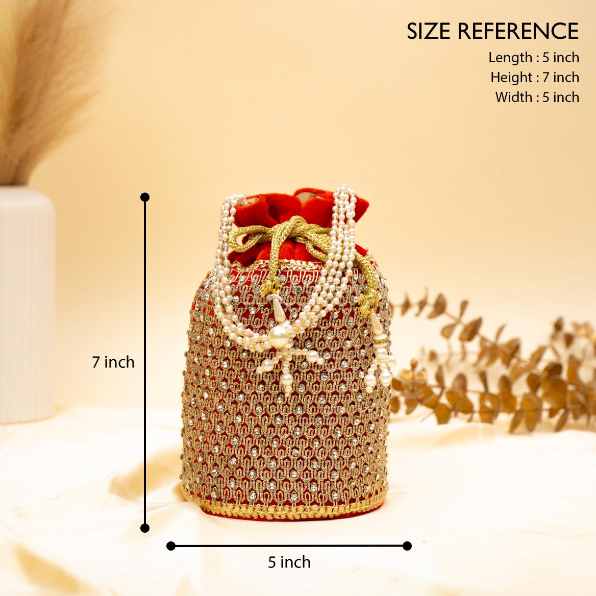 Regal Stone & Bead Potli