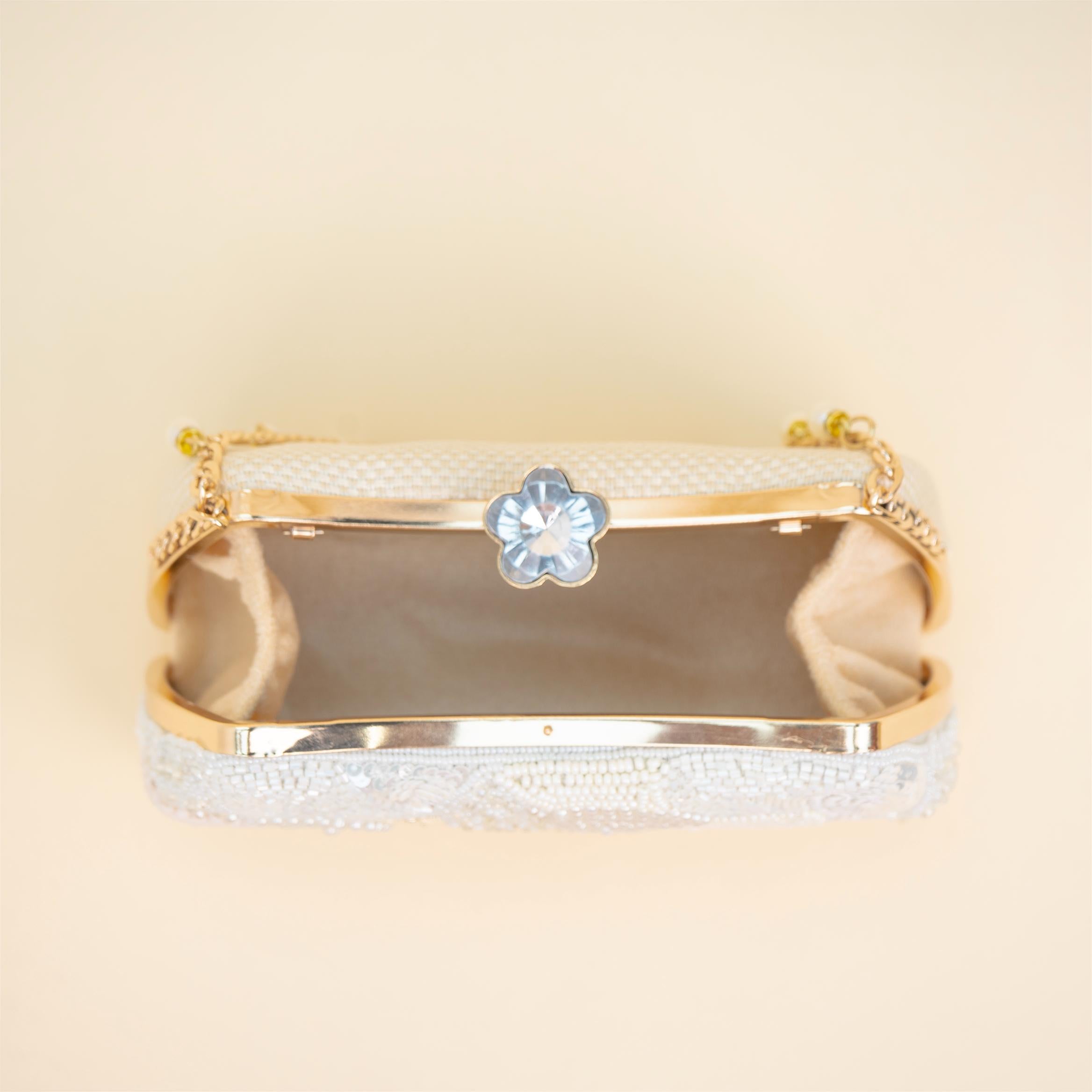 Zari Moti Box Clutch