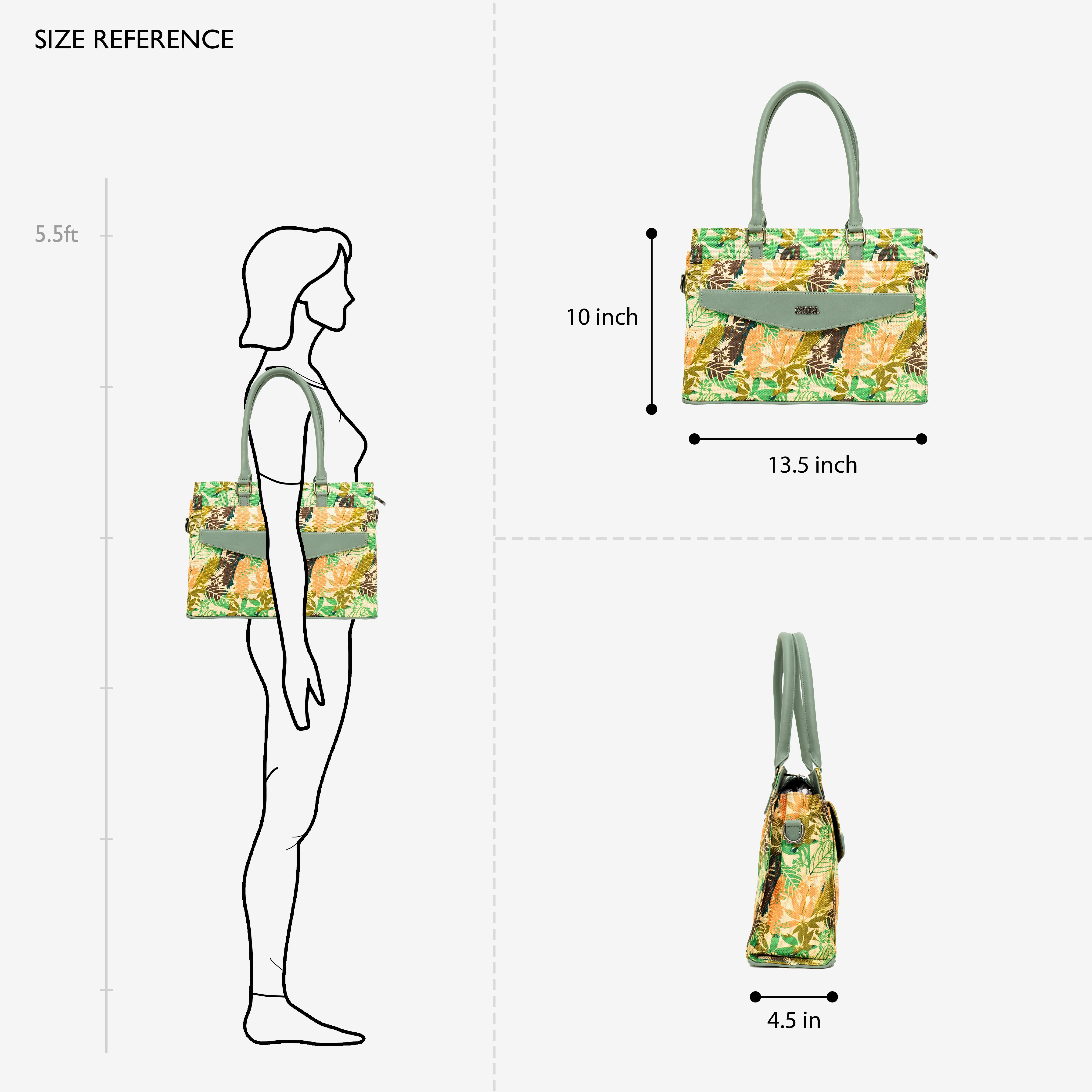 Pista Green Flawless Crafted handbag | Cara