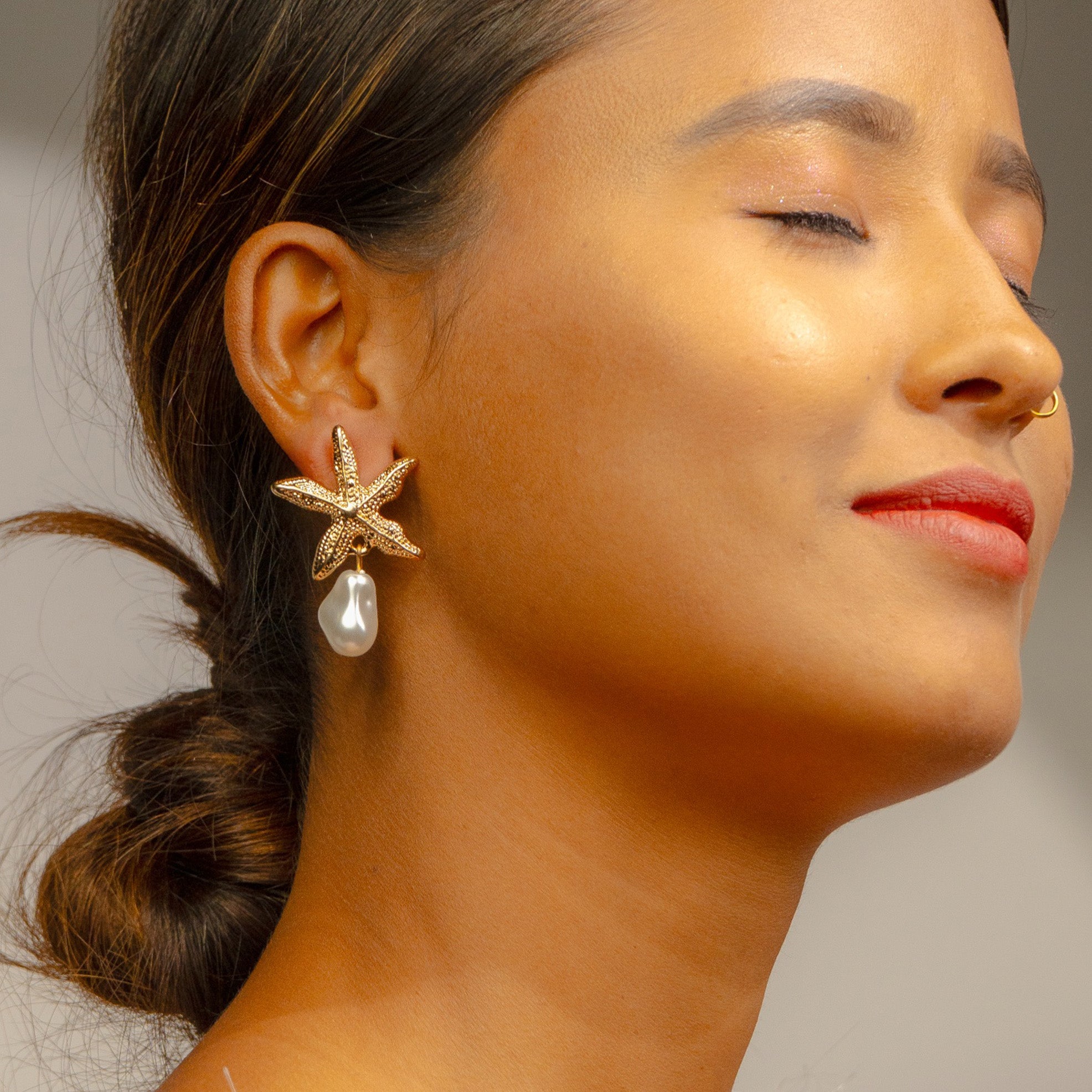 Moonlit Star Earrings