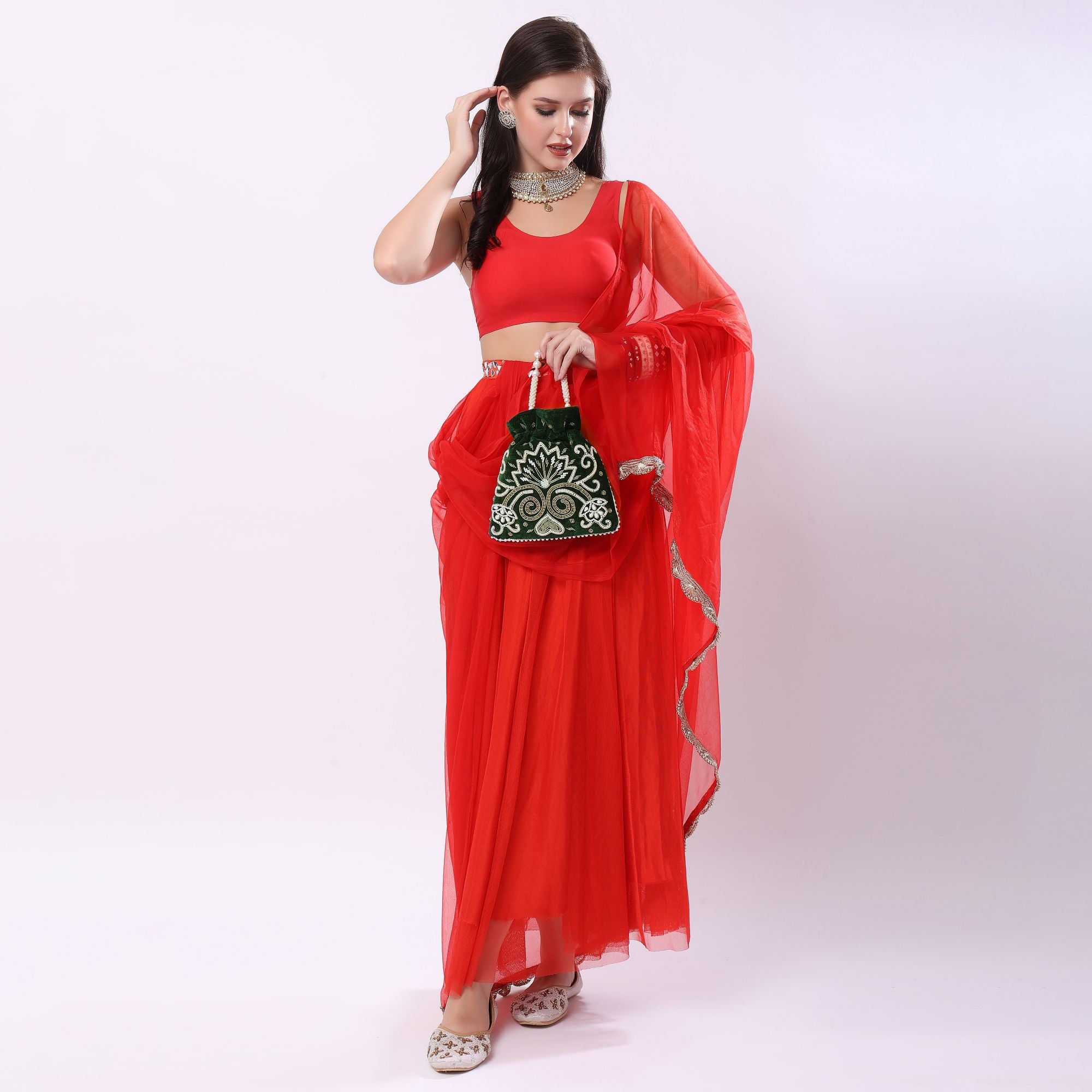 Green Pearlstone Radiance Potli