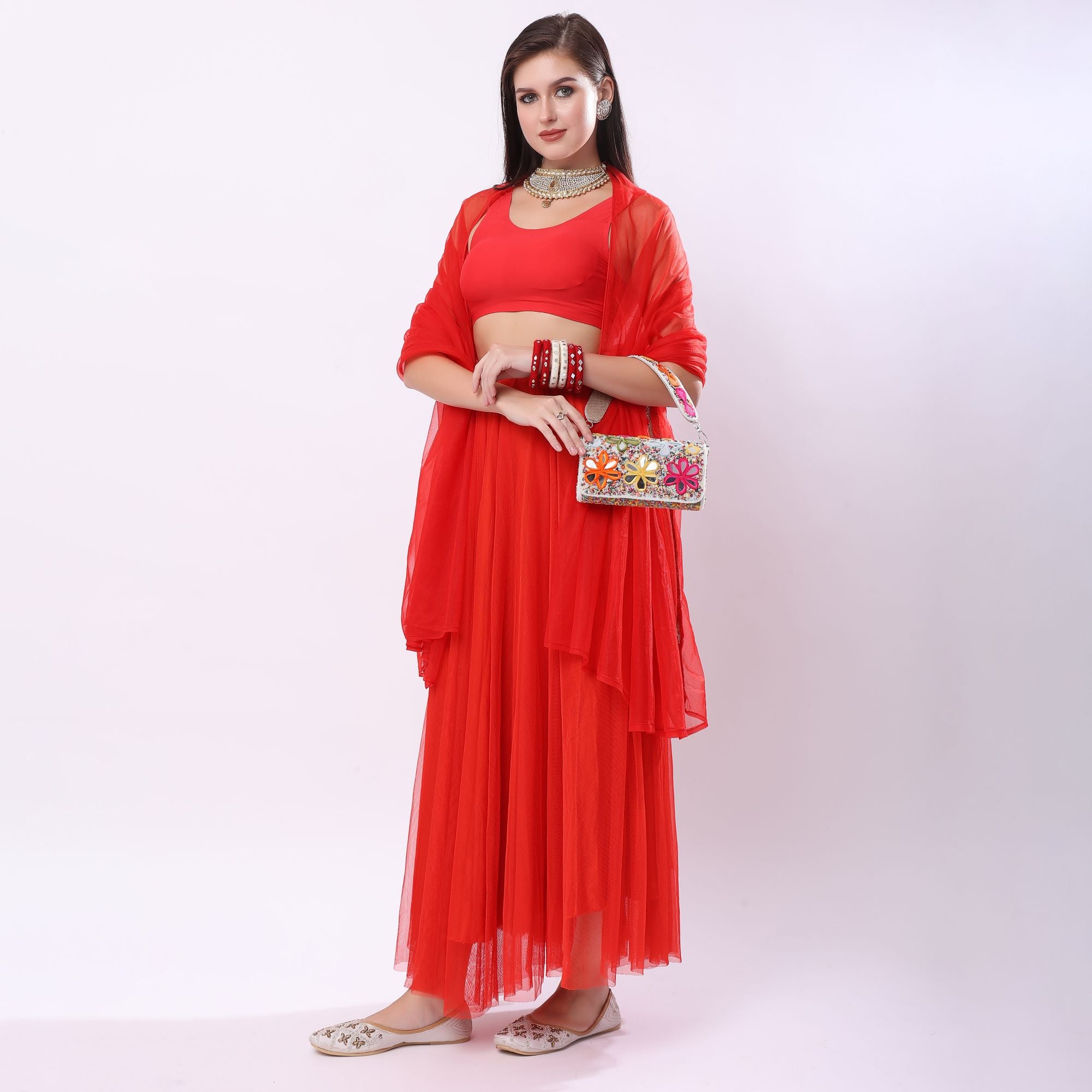 White Enchanted Mirror clutch