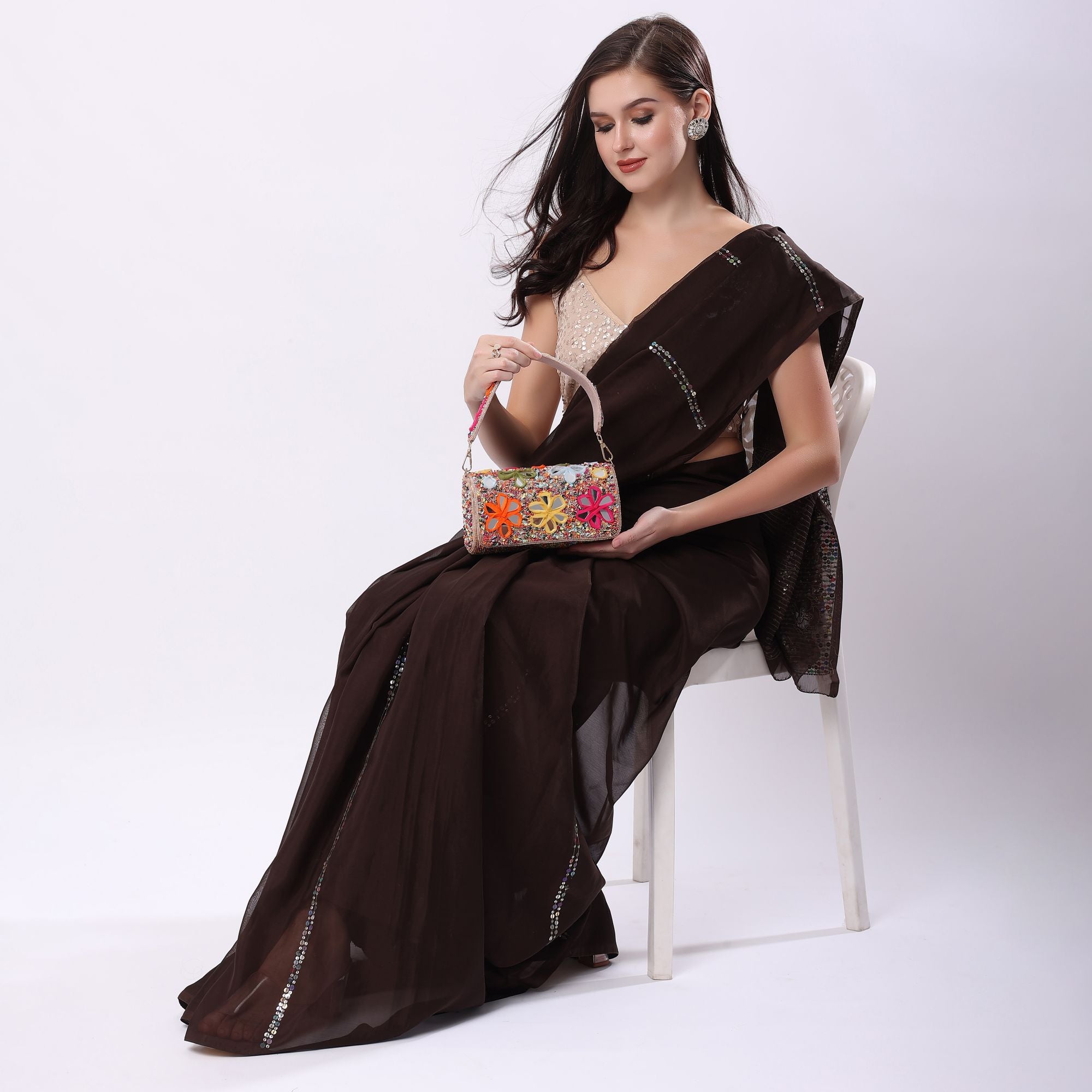 Silver Enchanted Mirror clutch