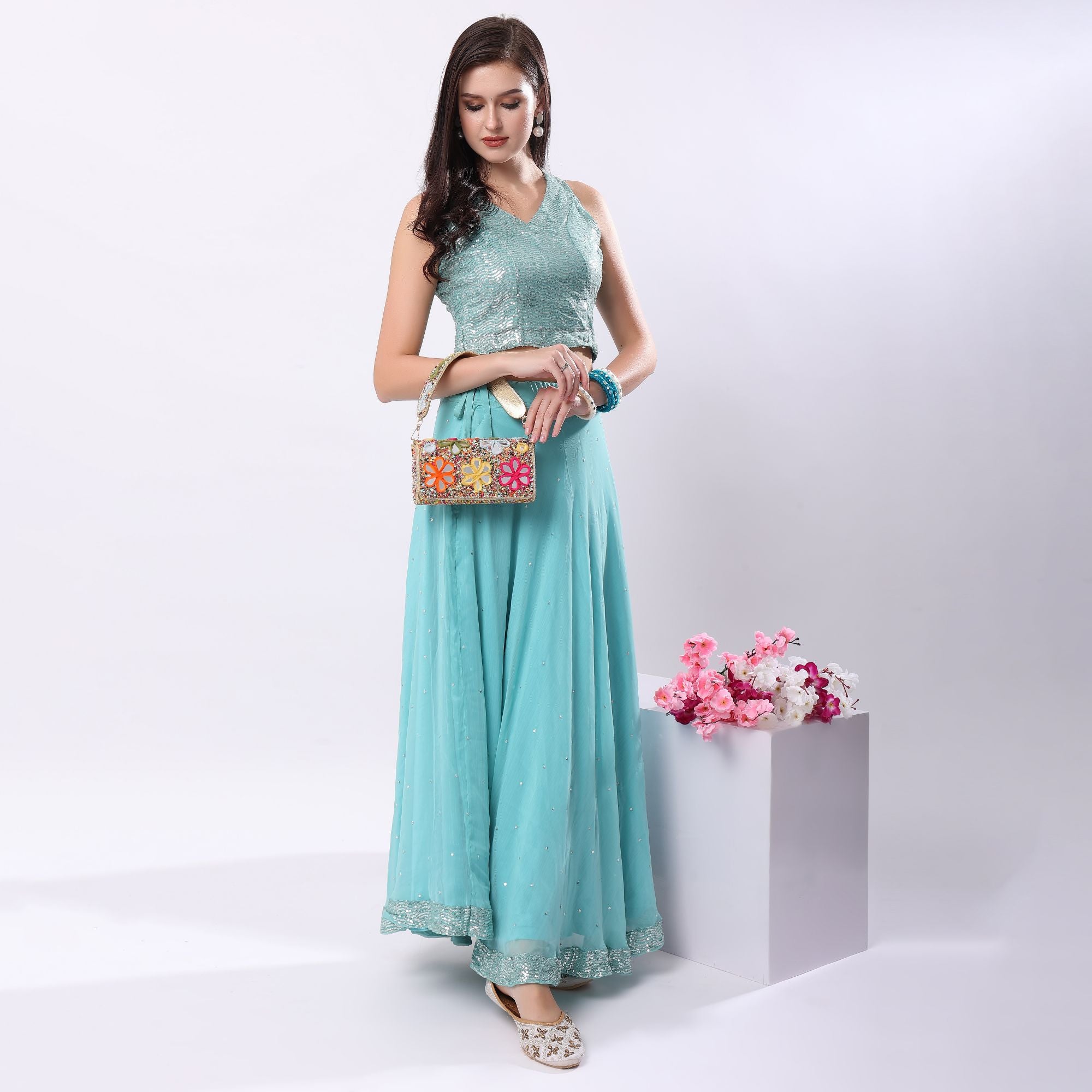 Rose Gold Enchanted Mirror clutch