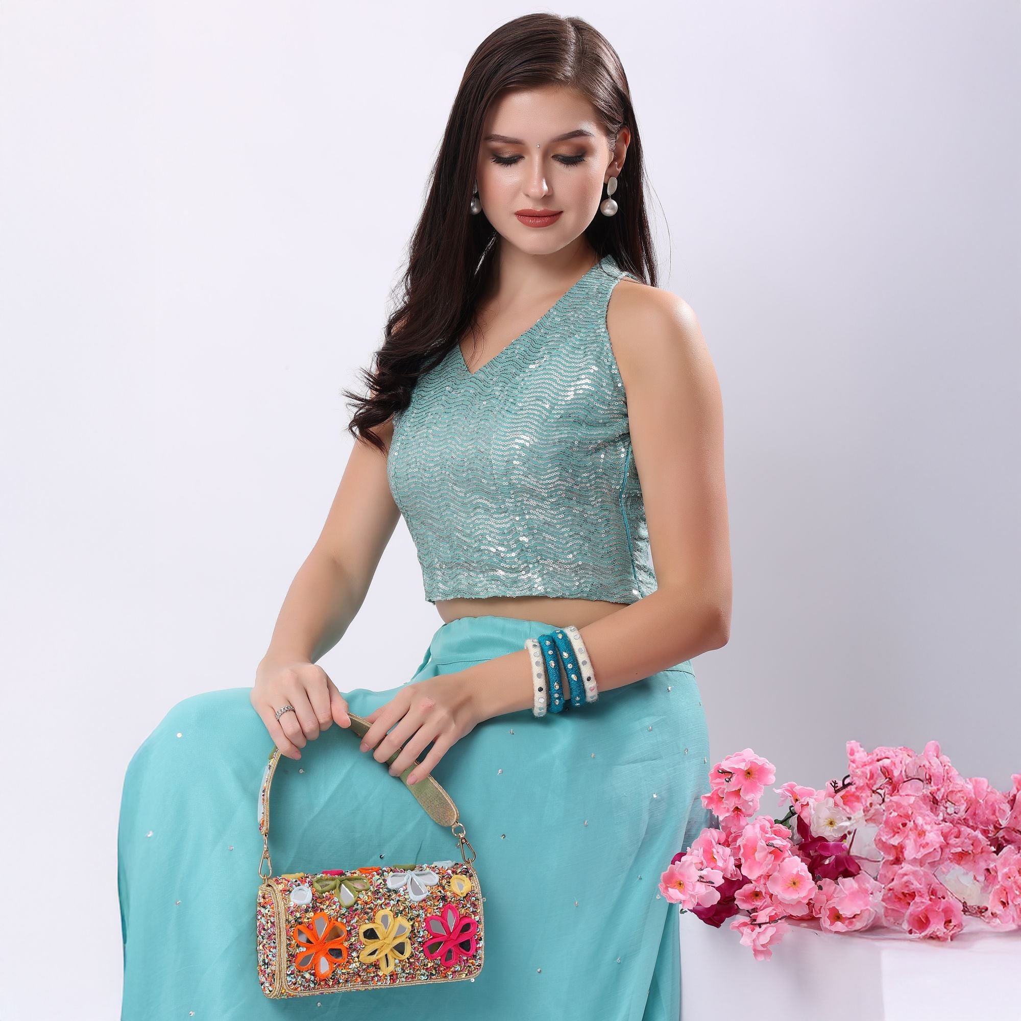 Rose Gold Enchanted Mirror clutch