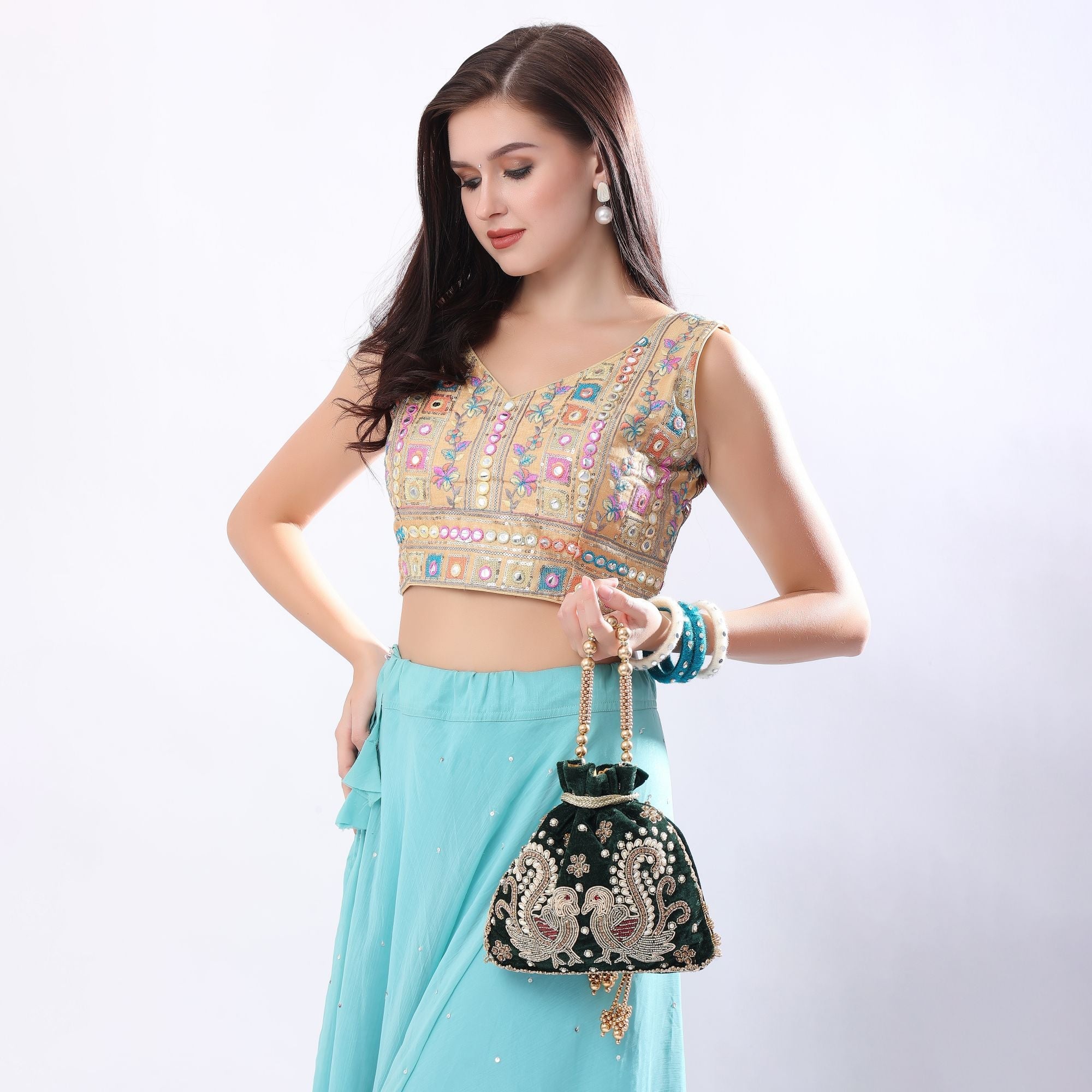 Peacock's Embrace Potli