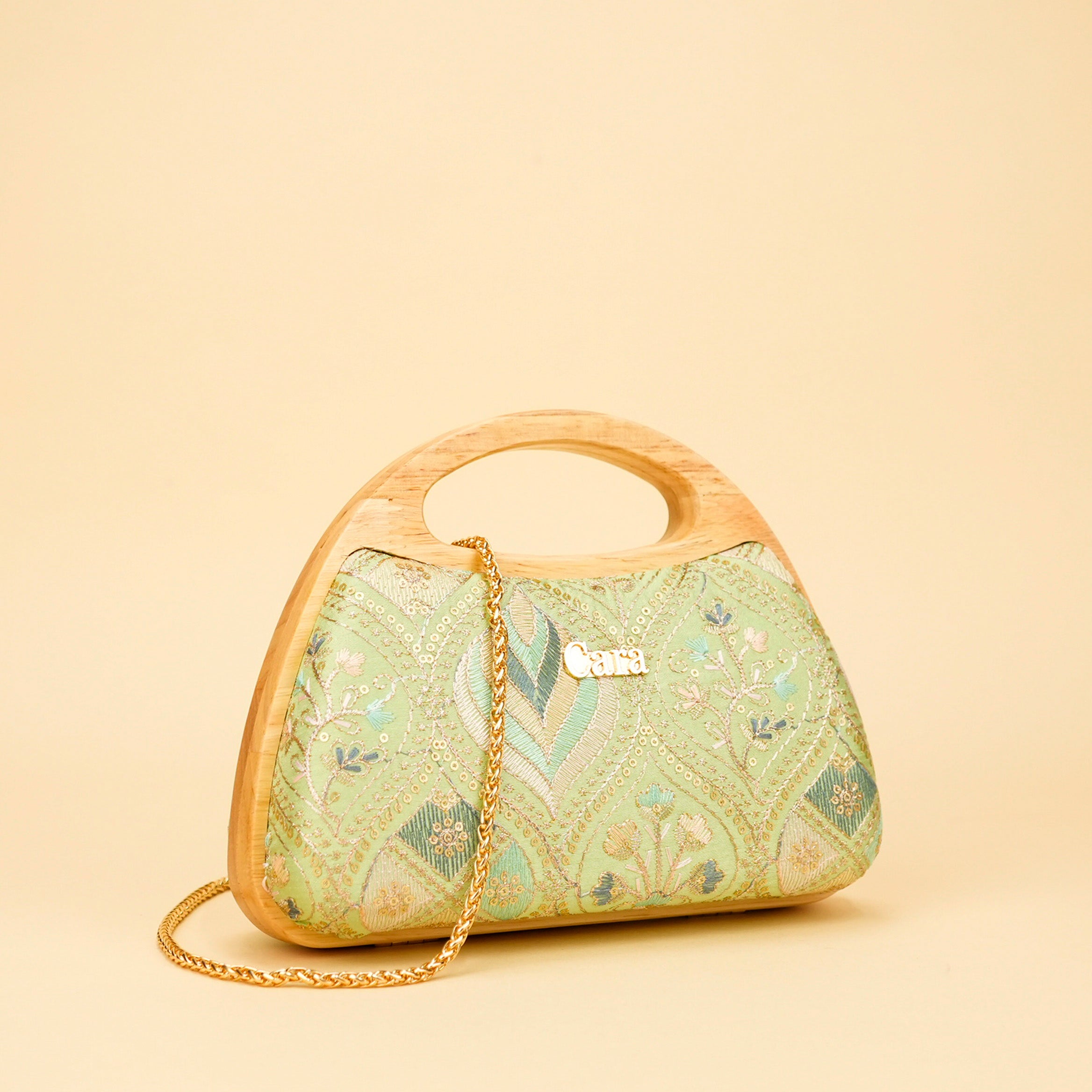 Aurelia Wood-Frame Clutch