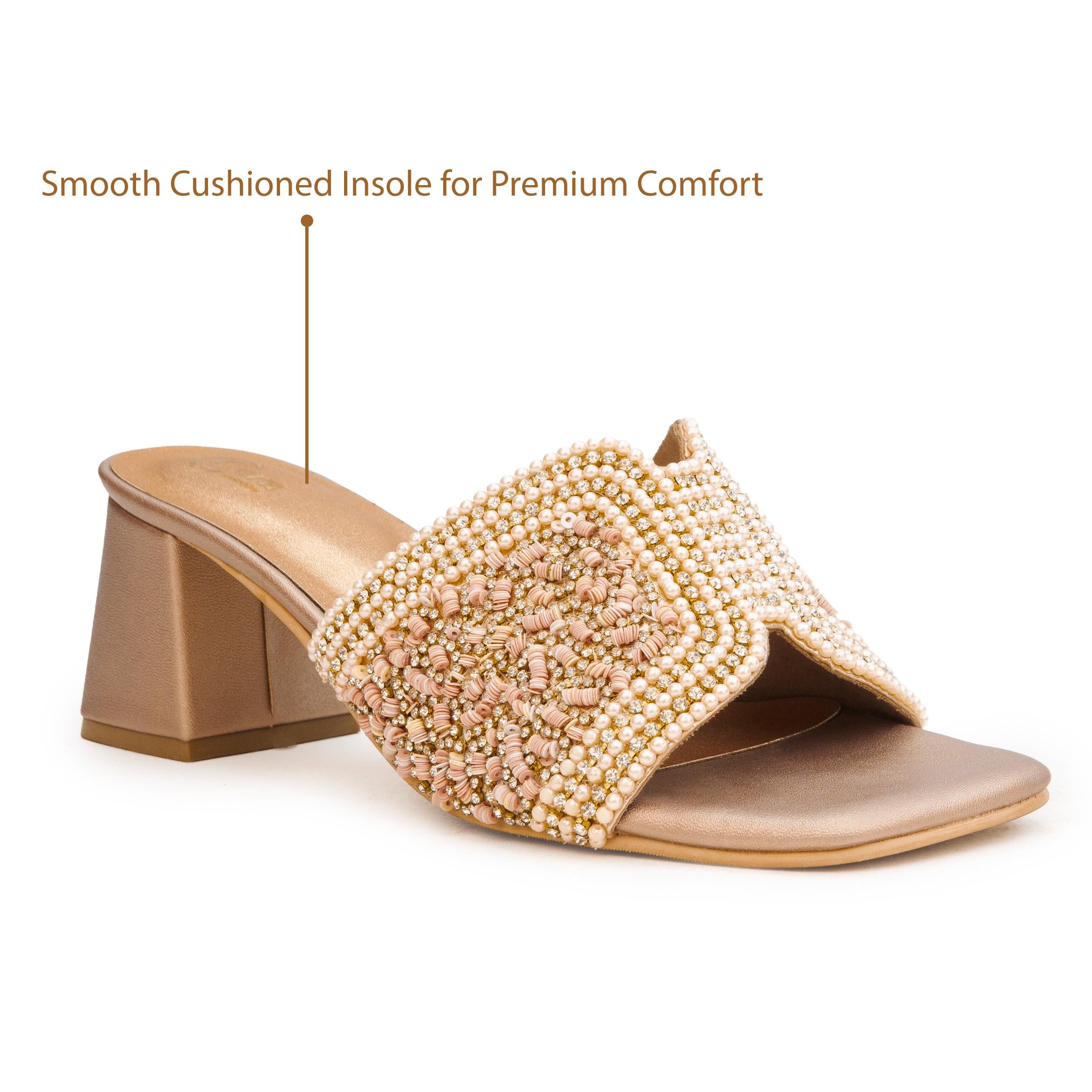 Linear Rinestone Heels