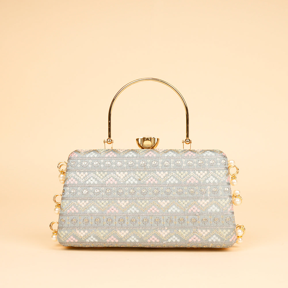 Scarlet Crown Clutch