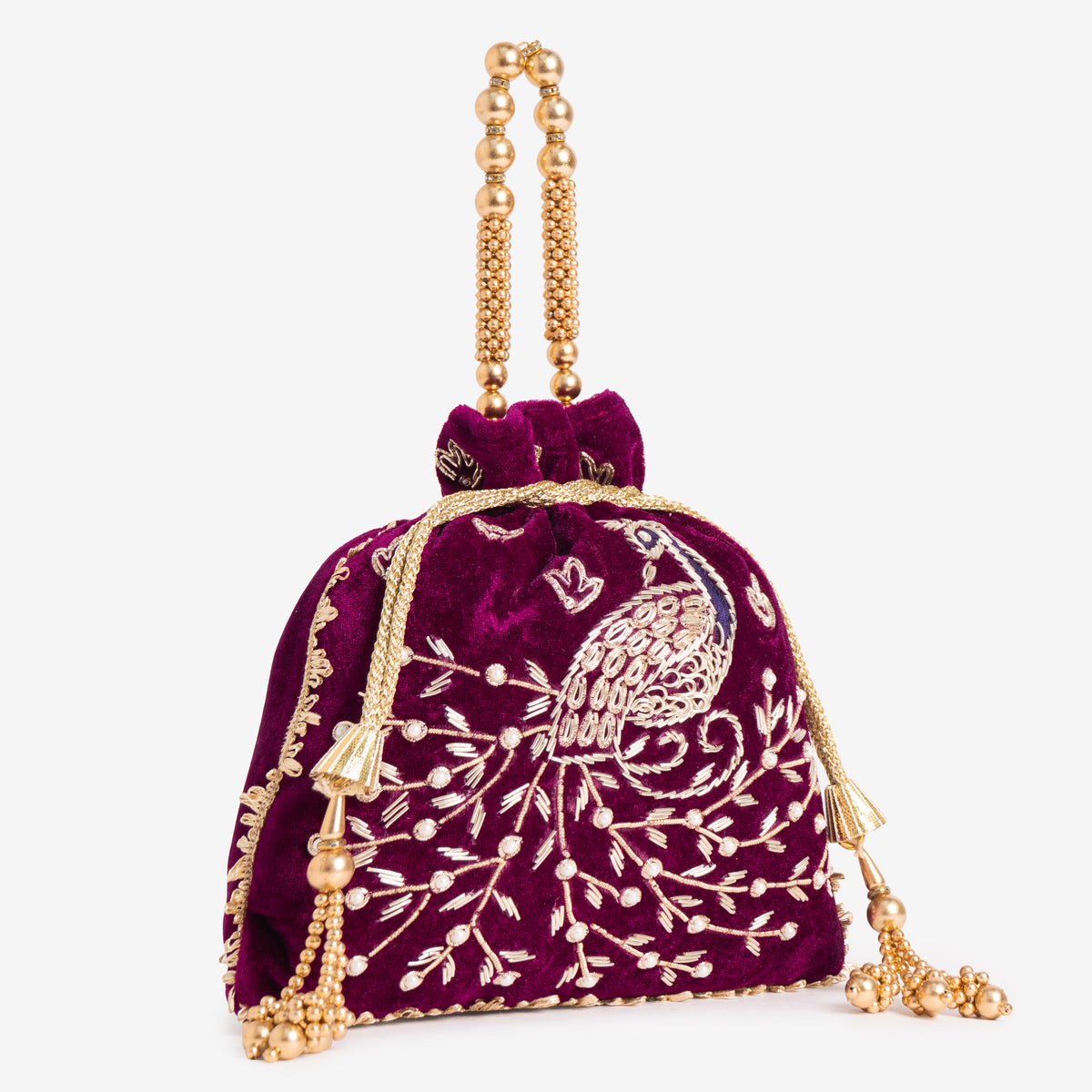 Peacock Elegance Potli
