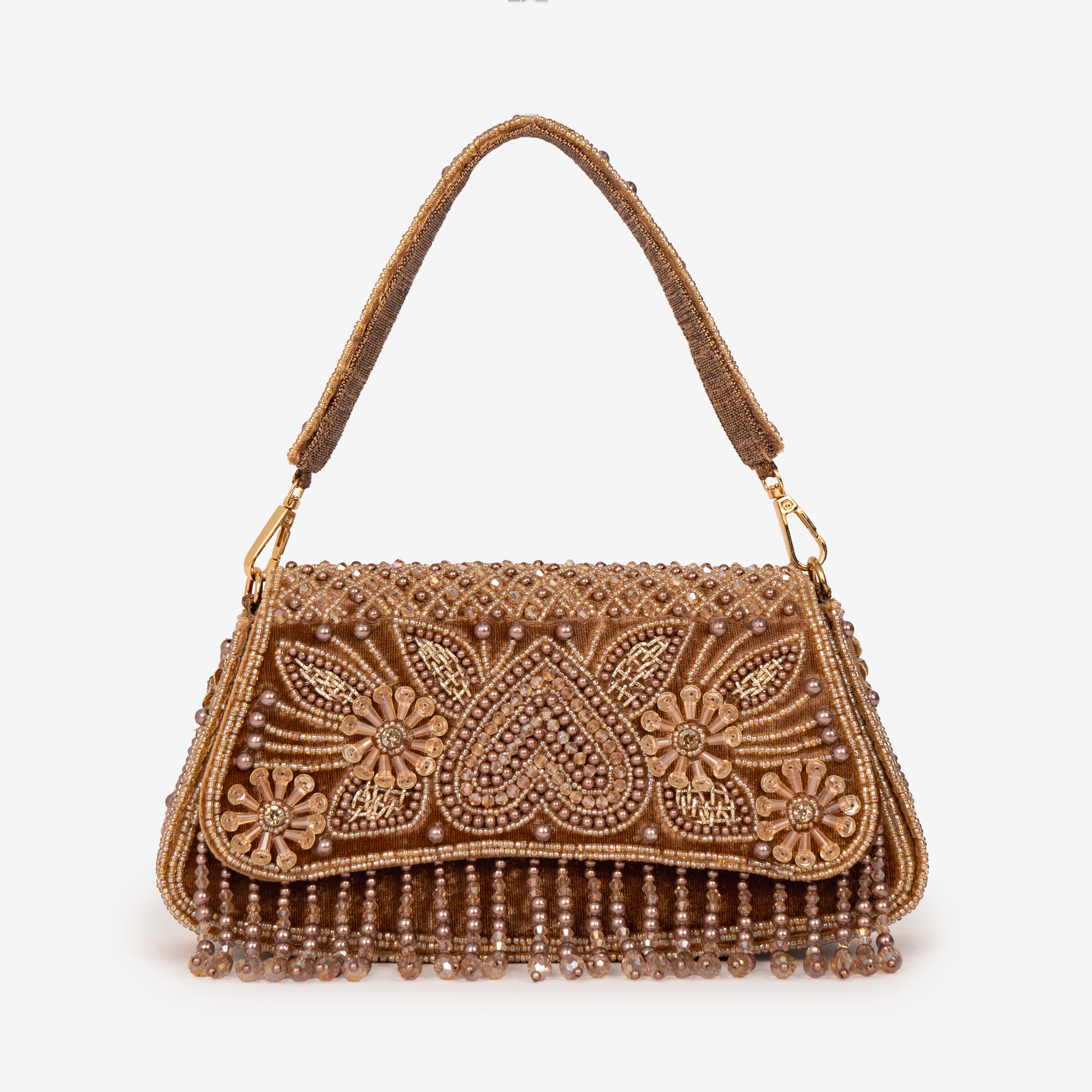 Intricate Beaded Party Shoulder Bag