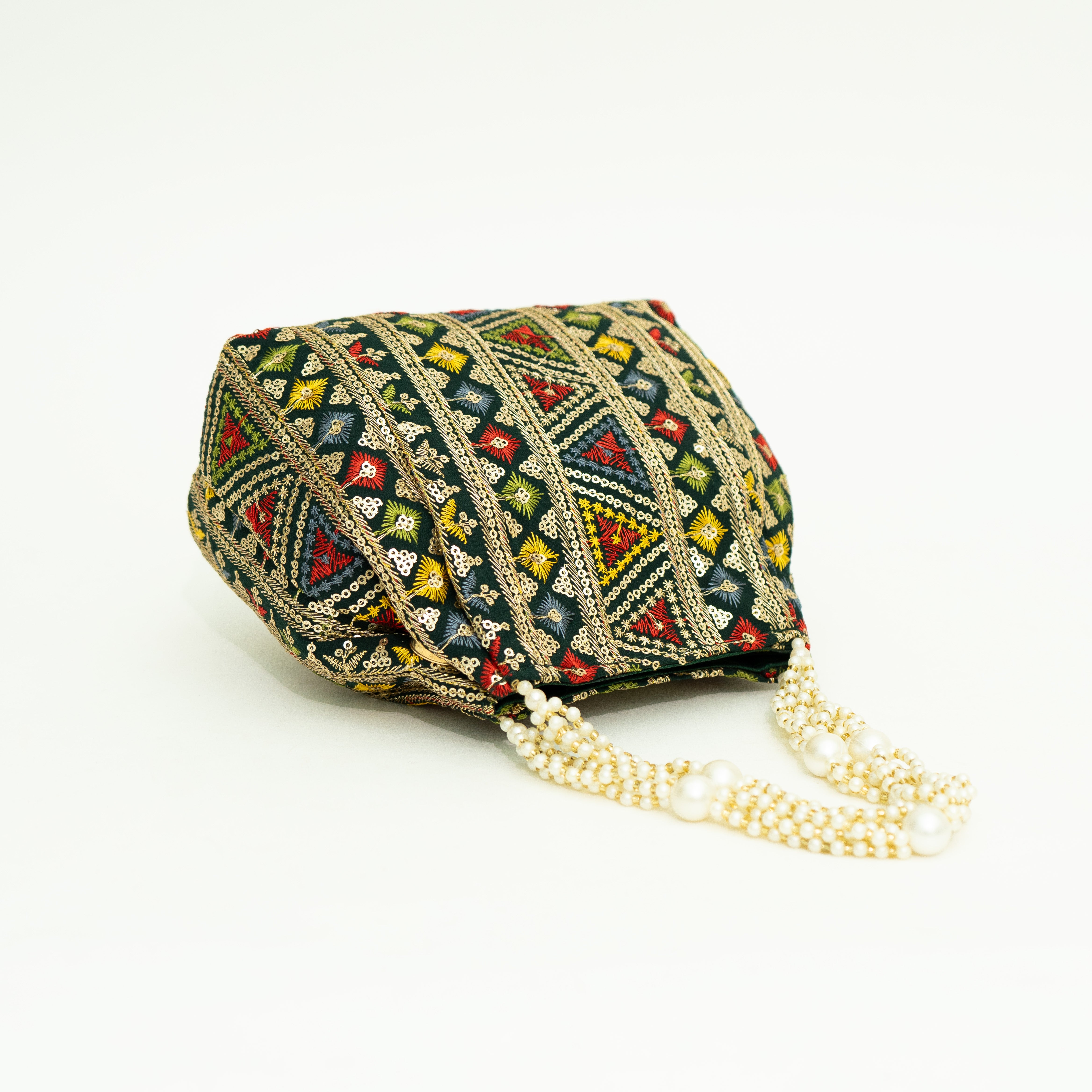 Green Exclusive Ethnic Handy Potli