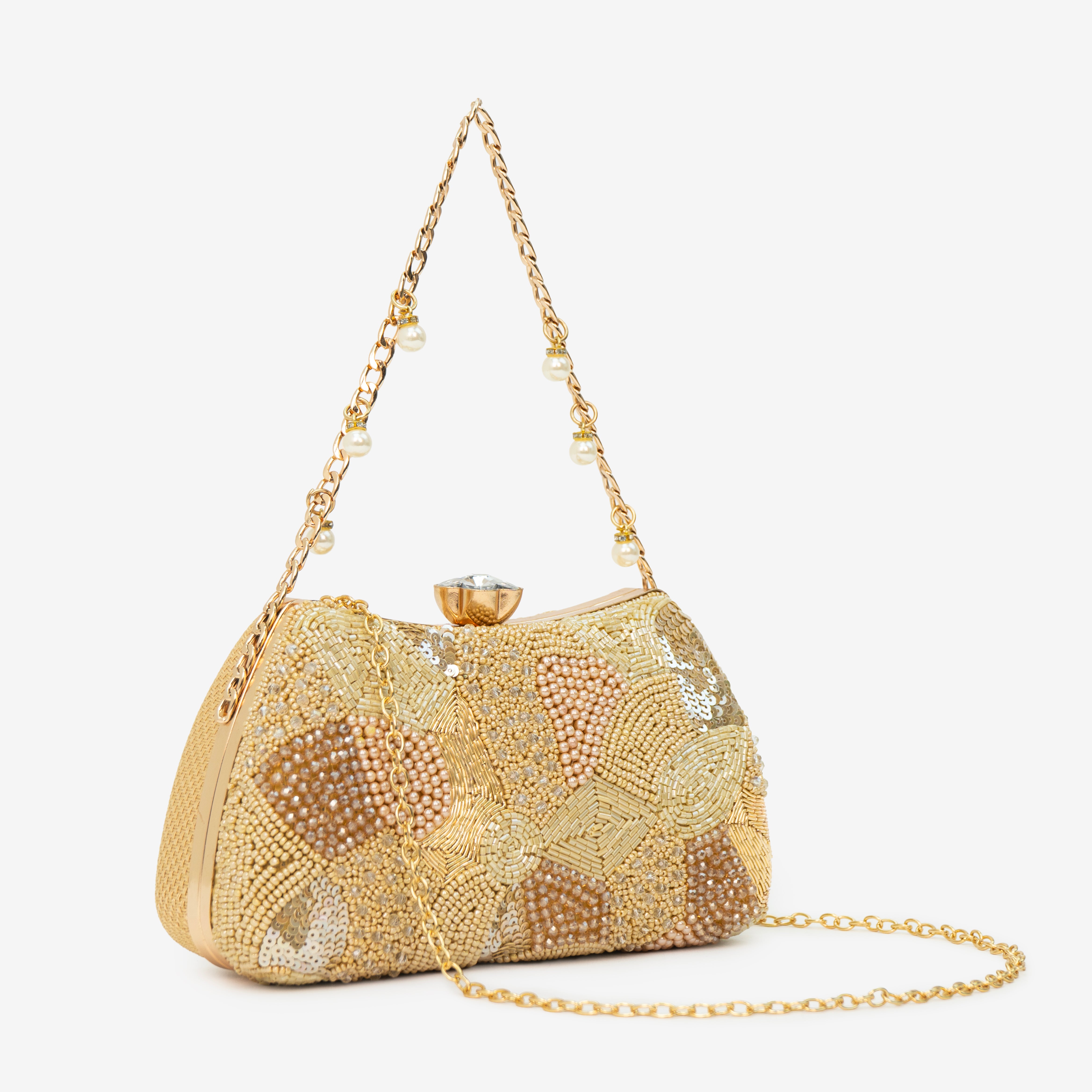 Zari Moti Box Clutch