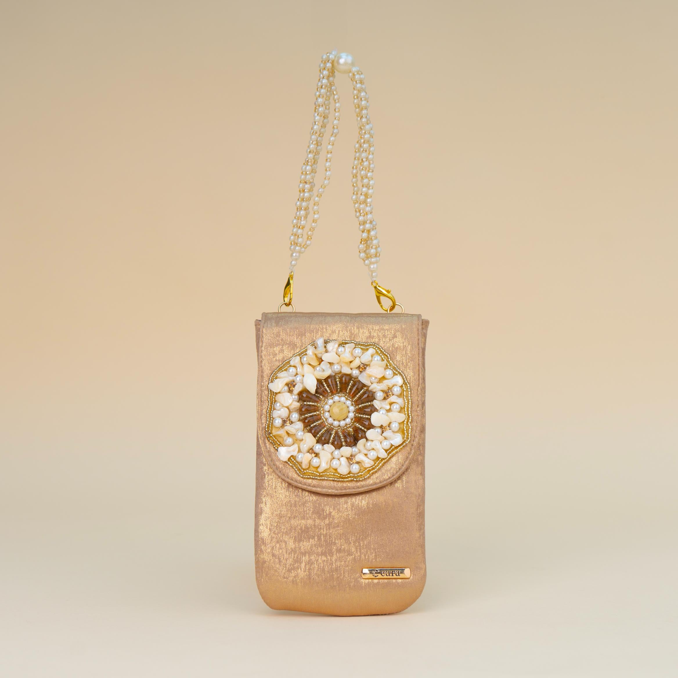 Aquamarine Pearl Charm Clutch