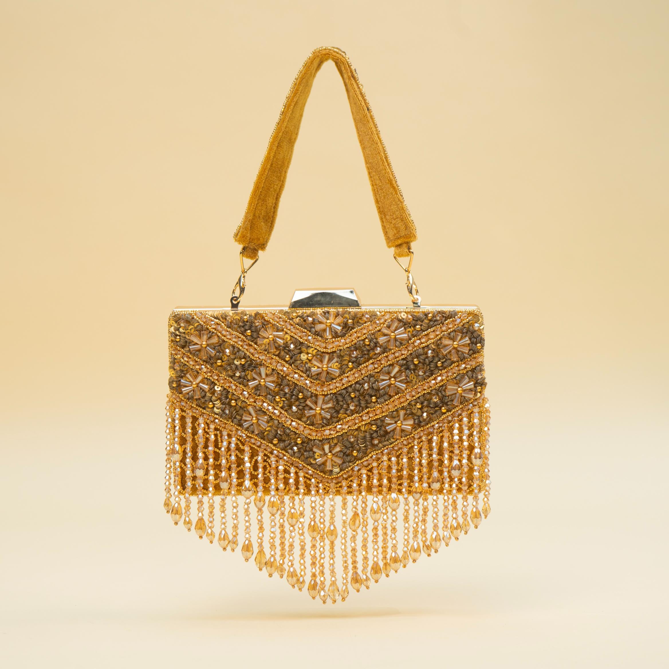 Timeless Pearl Gold Clutch