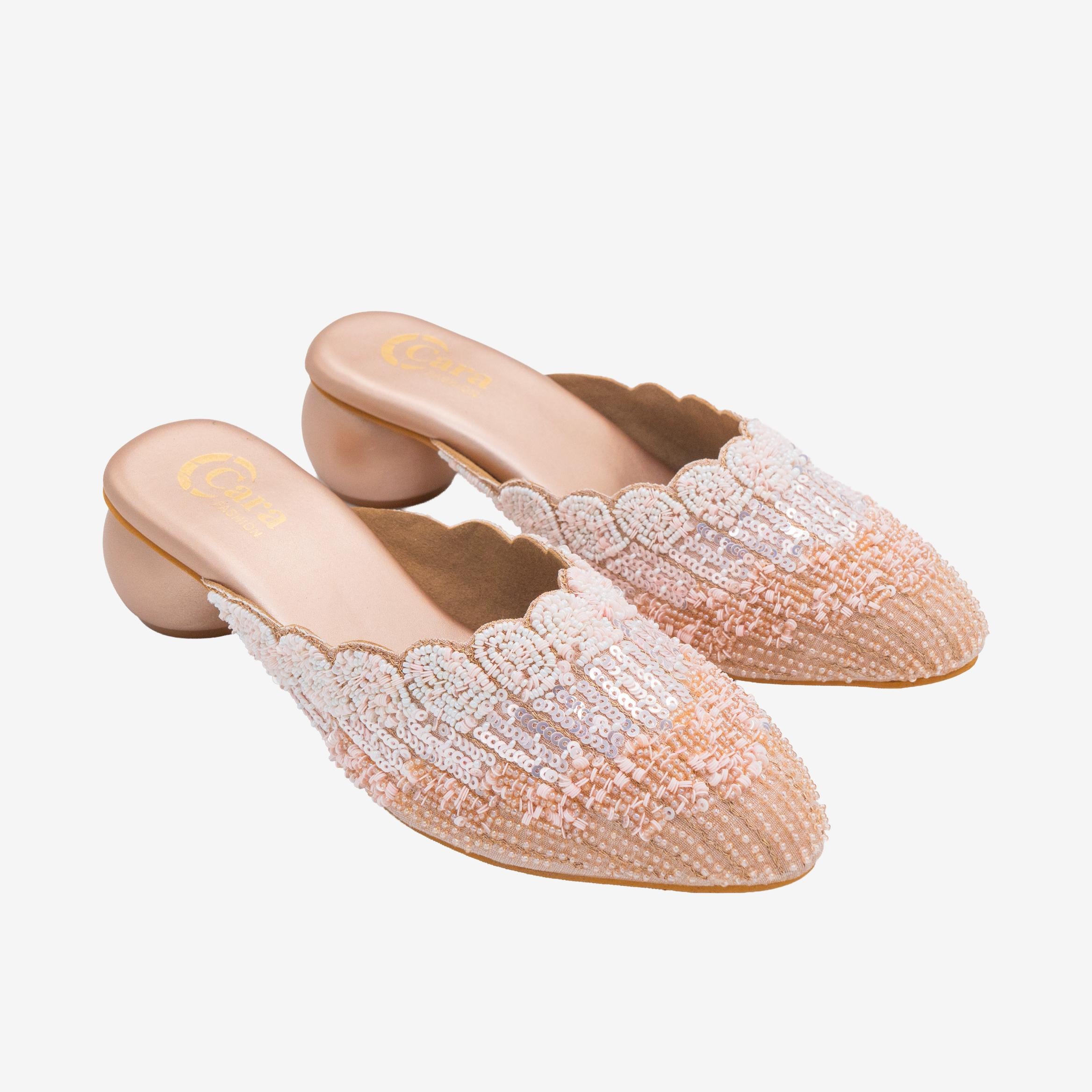 Glimmer Beadwork Mules