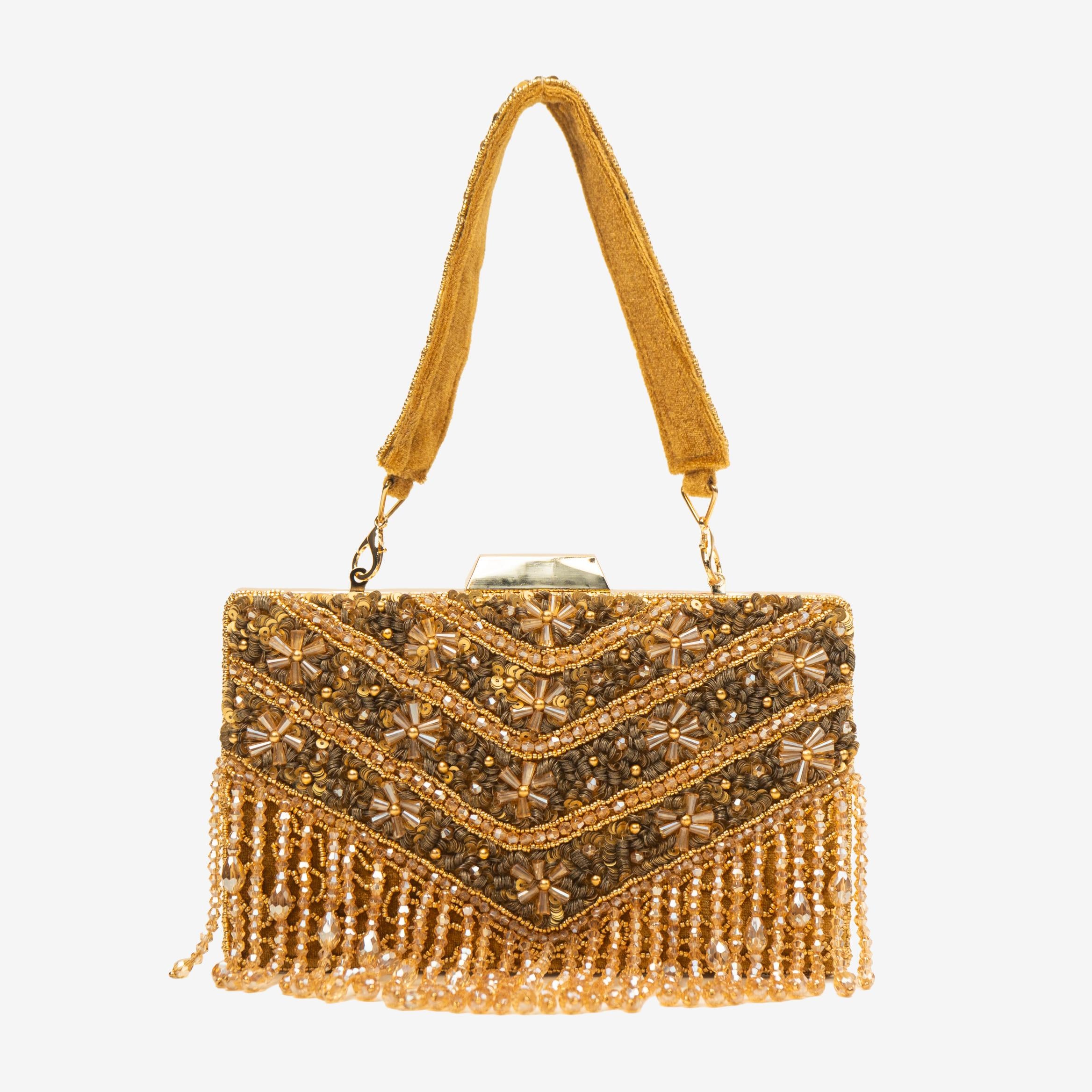 Timeless Pearl Gold Clutch
