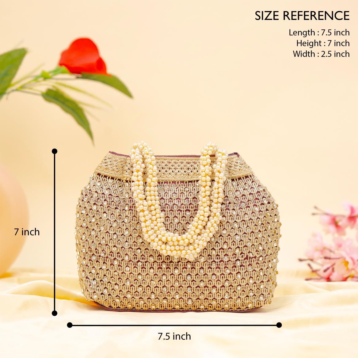 Pearl Mesh Glam Potli