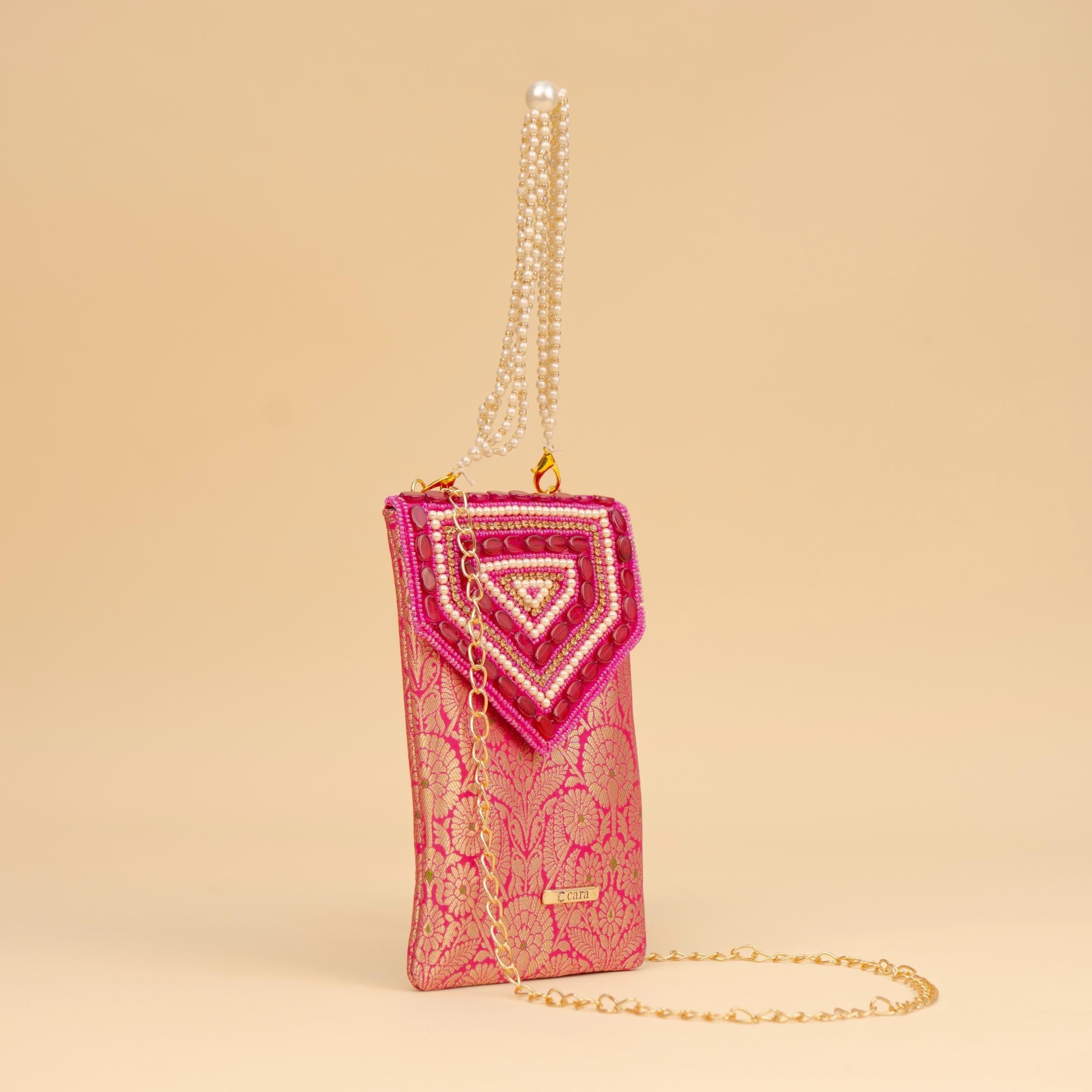 Banarasi Pearl Embellished Clutch