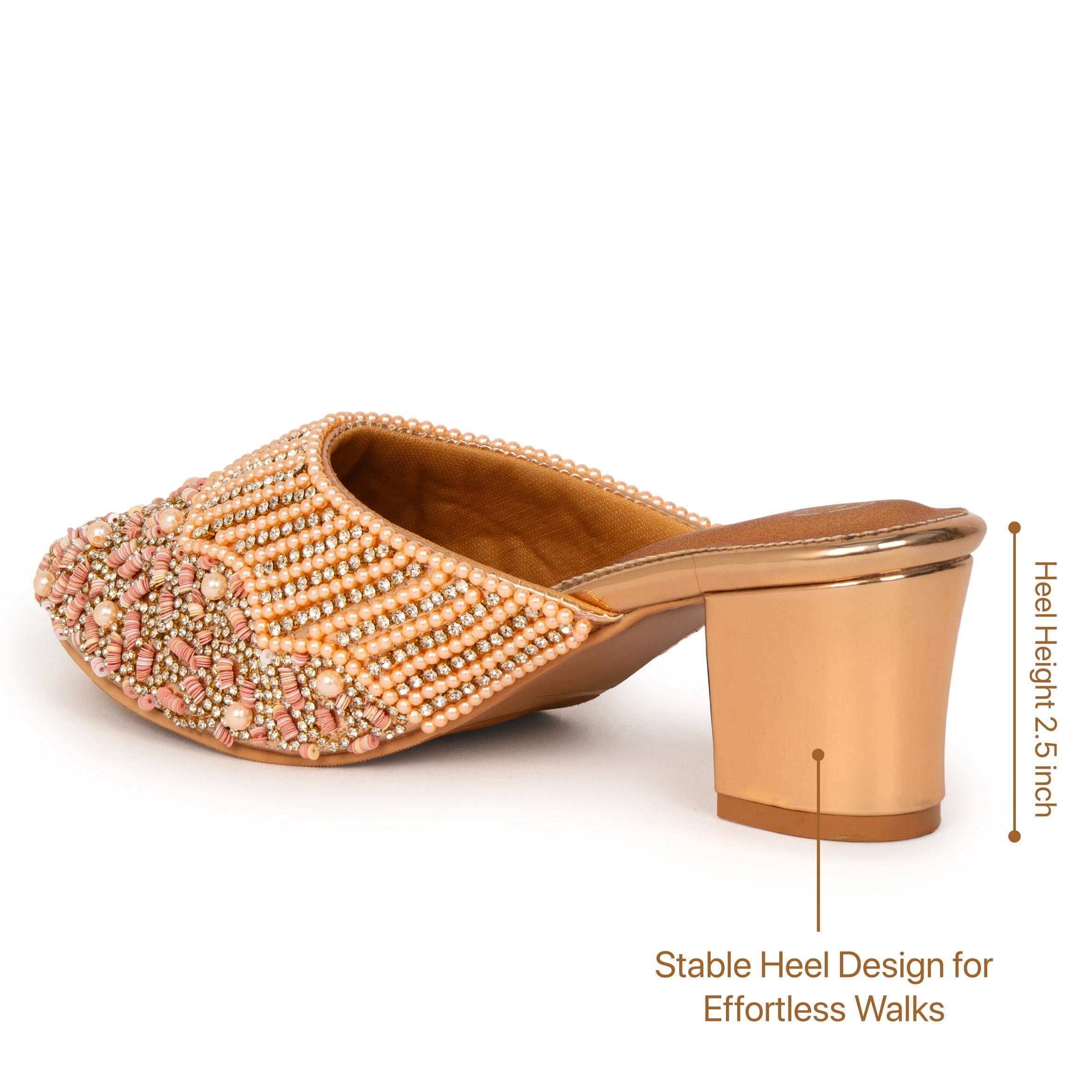 Pearl Crusted Queen Mules