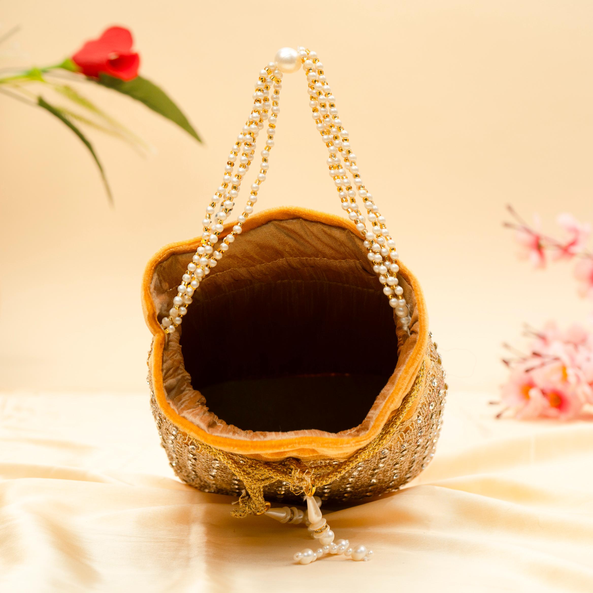 Opulent Thread & Pearl Potli