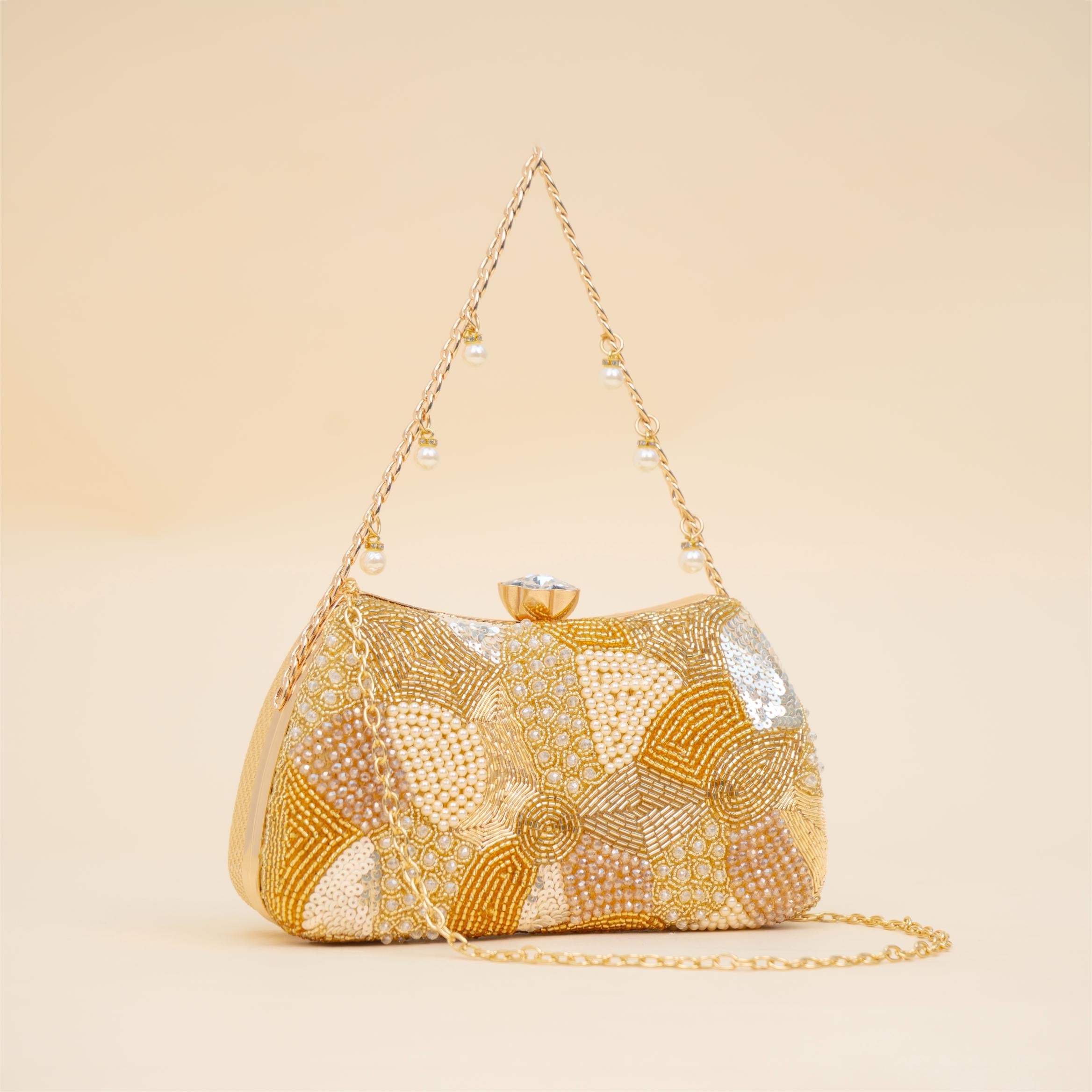 Zari Moti Box Clutch
