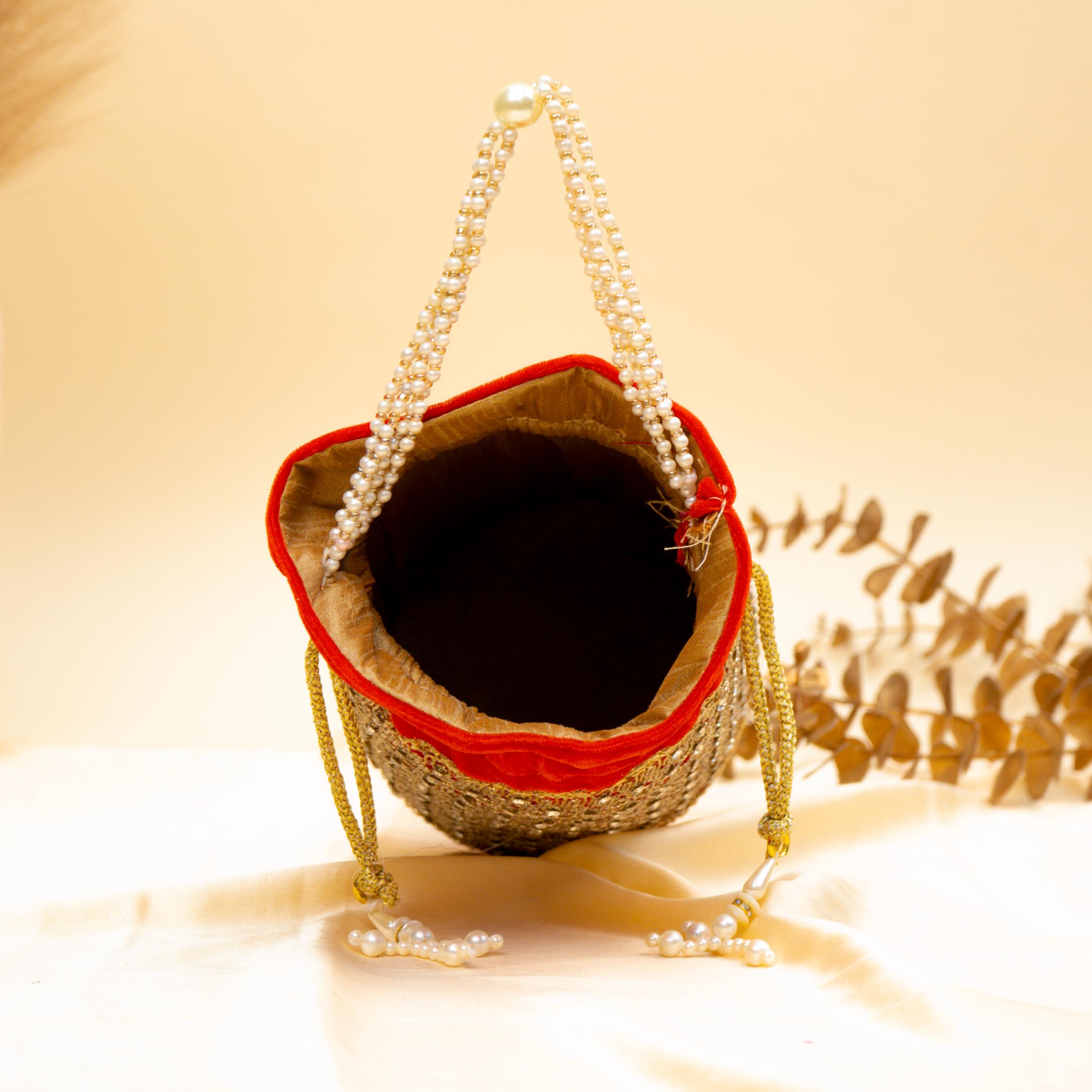 Regal Stone & Bead Potli