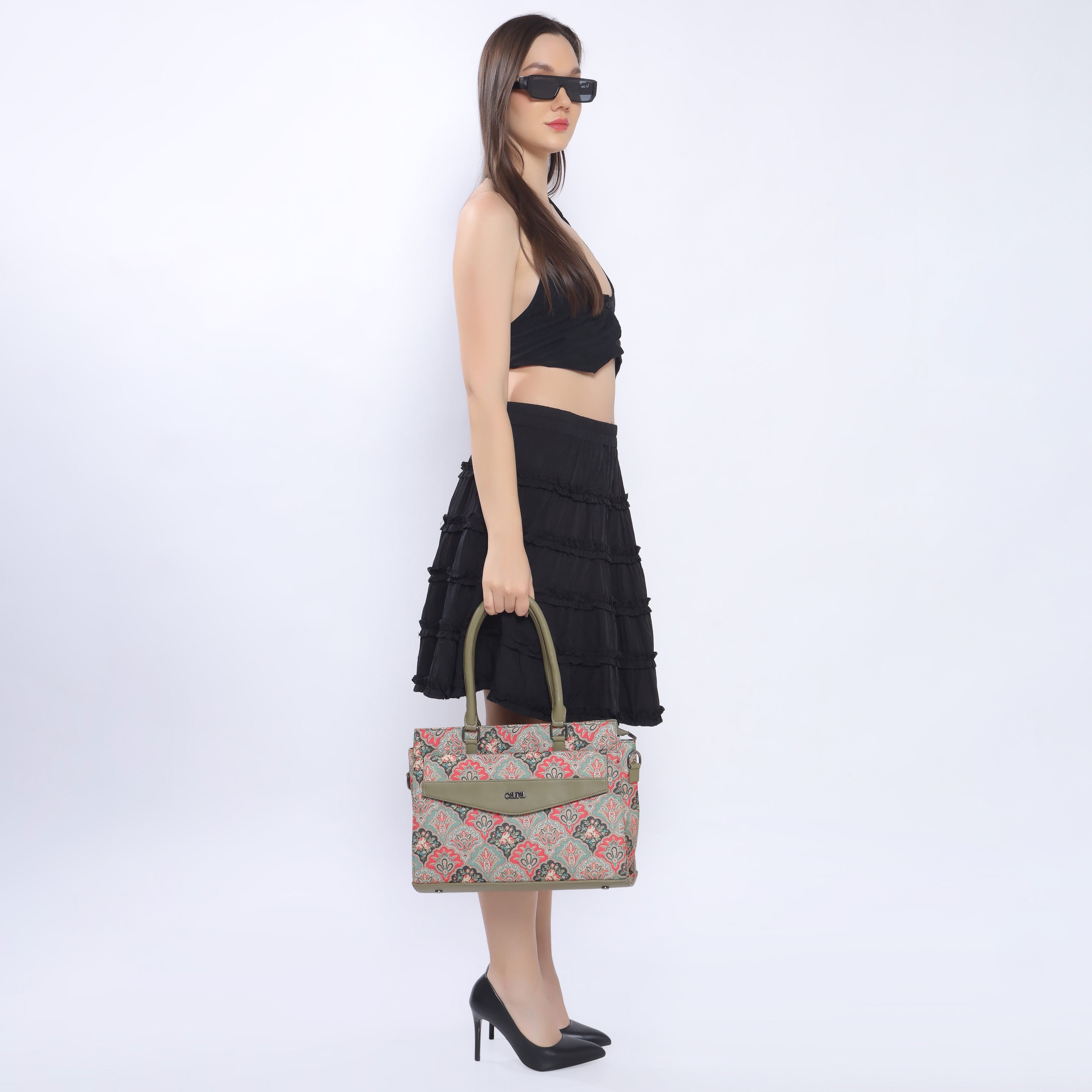 Green Flawless Crafted handbag | Cara