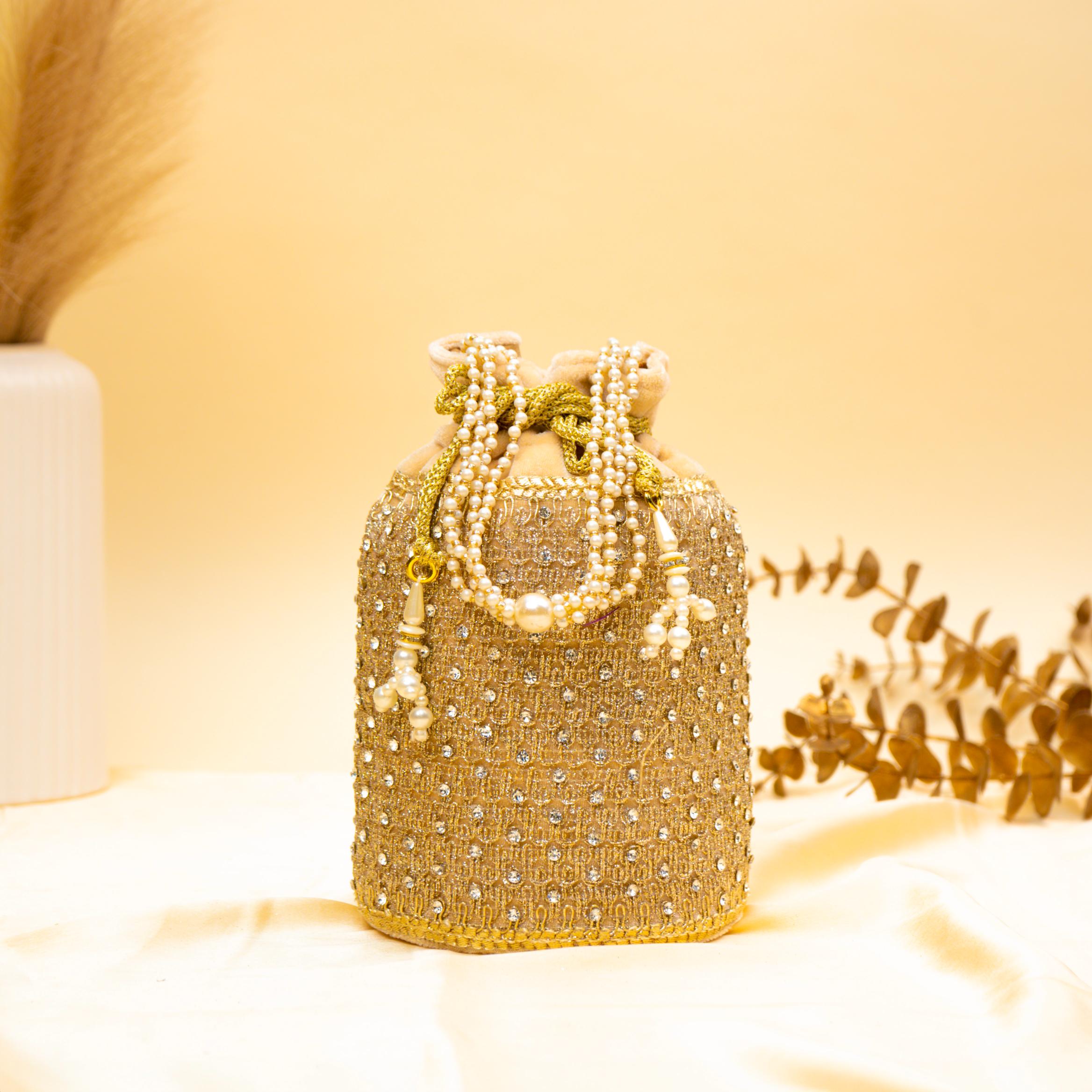 Regal Stone & Bead Potli