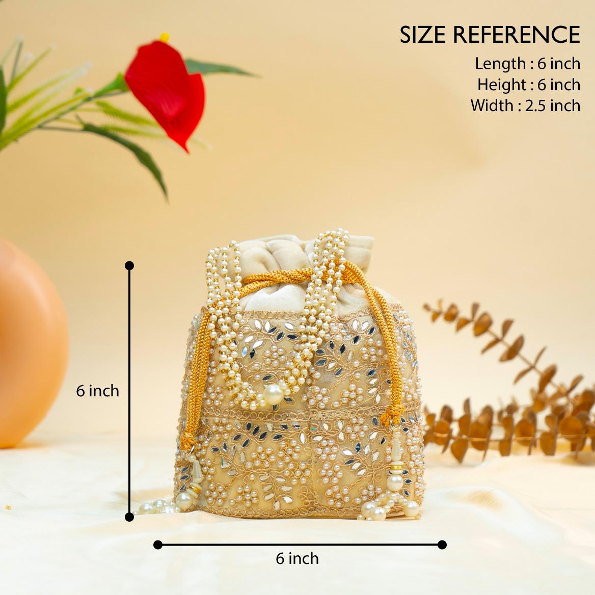 Grace Pearl Bead Potli