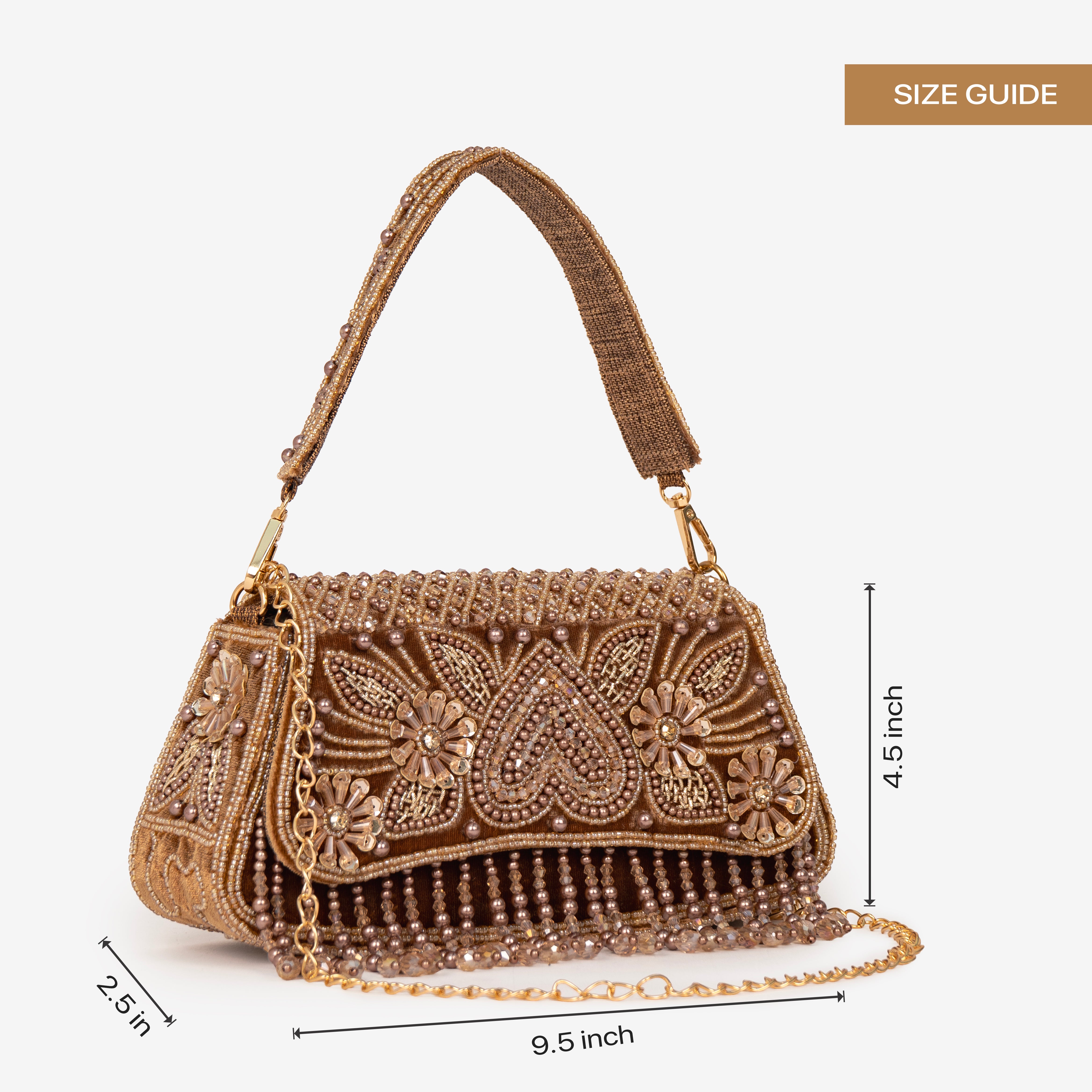Intricate Beaded Party Shoulder Bag