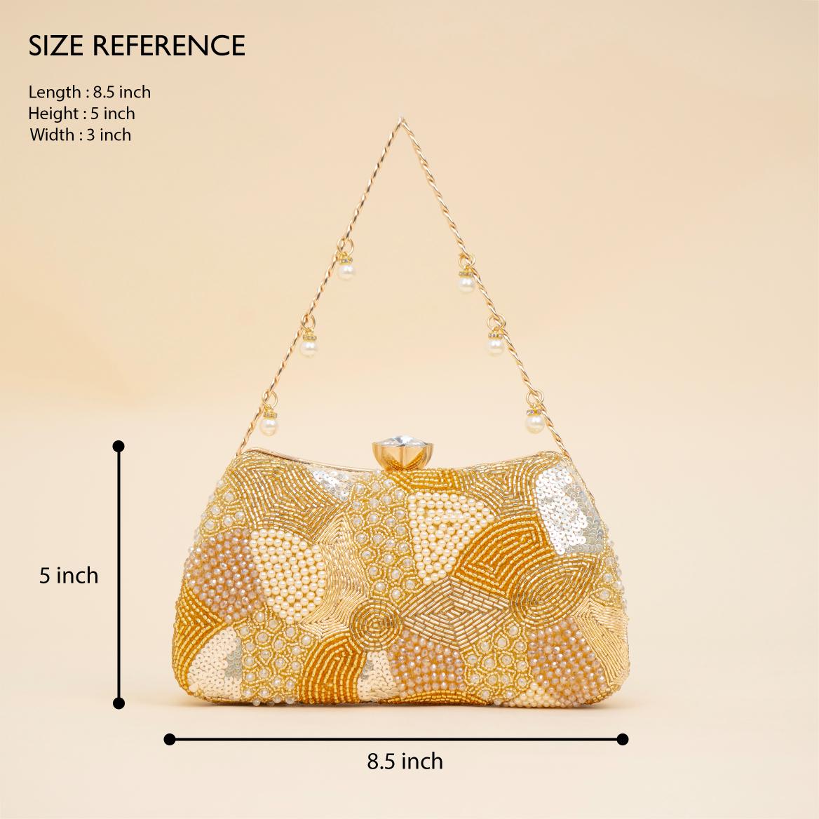 Zari Moti Box Clutch