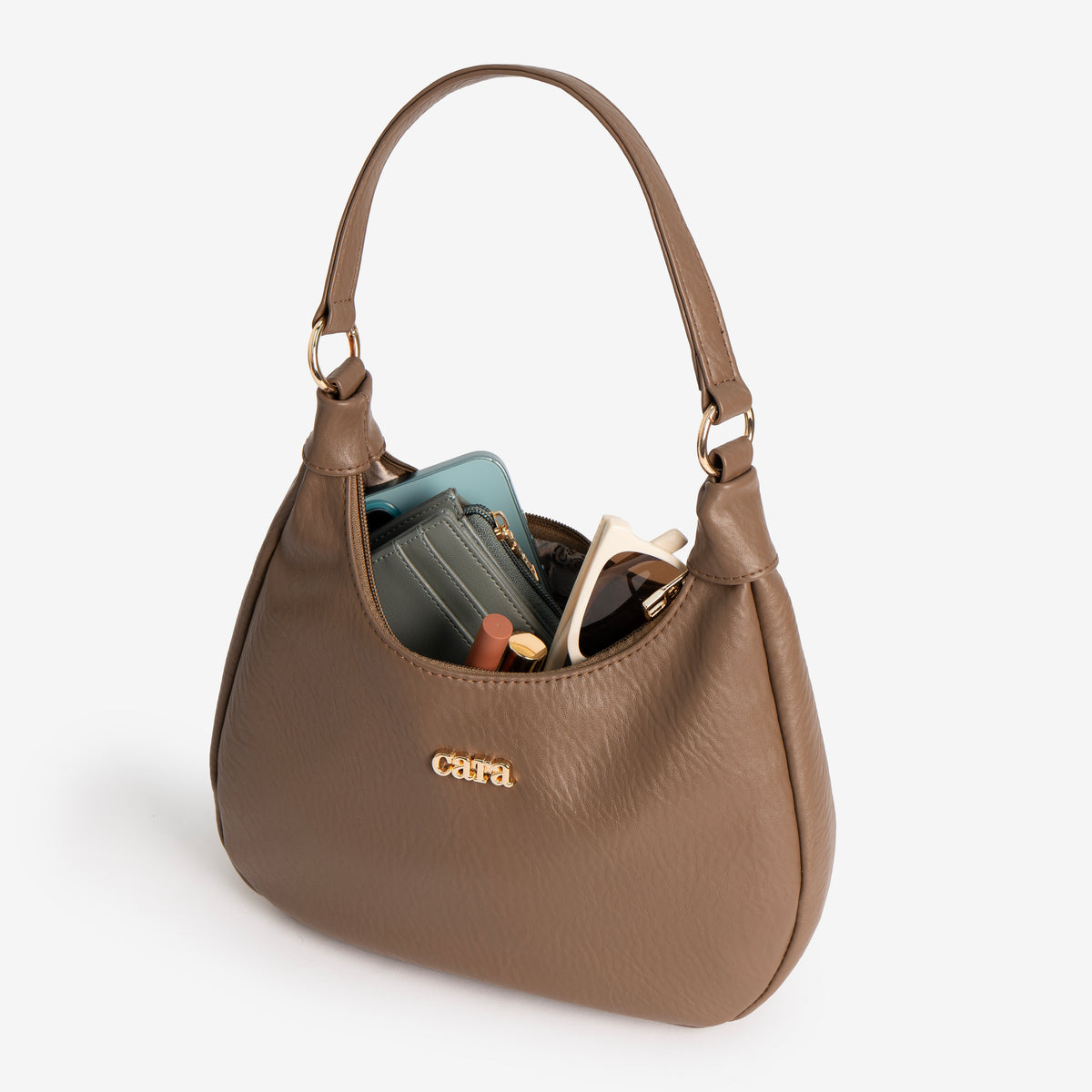 Classic Luxe Brown Hobo Bag