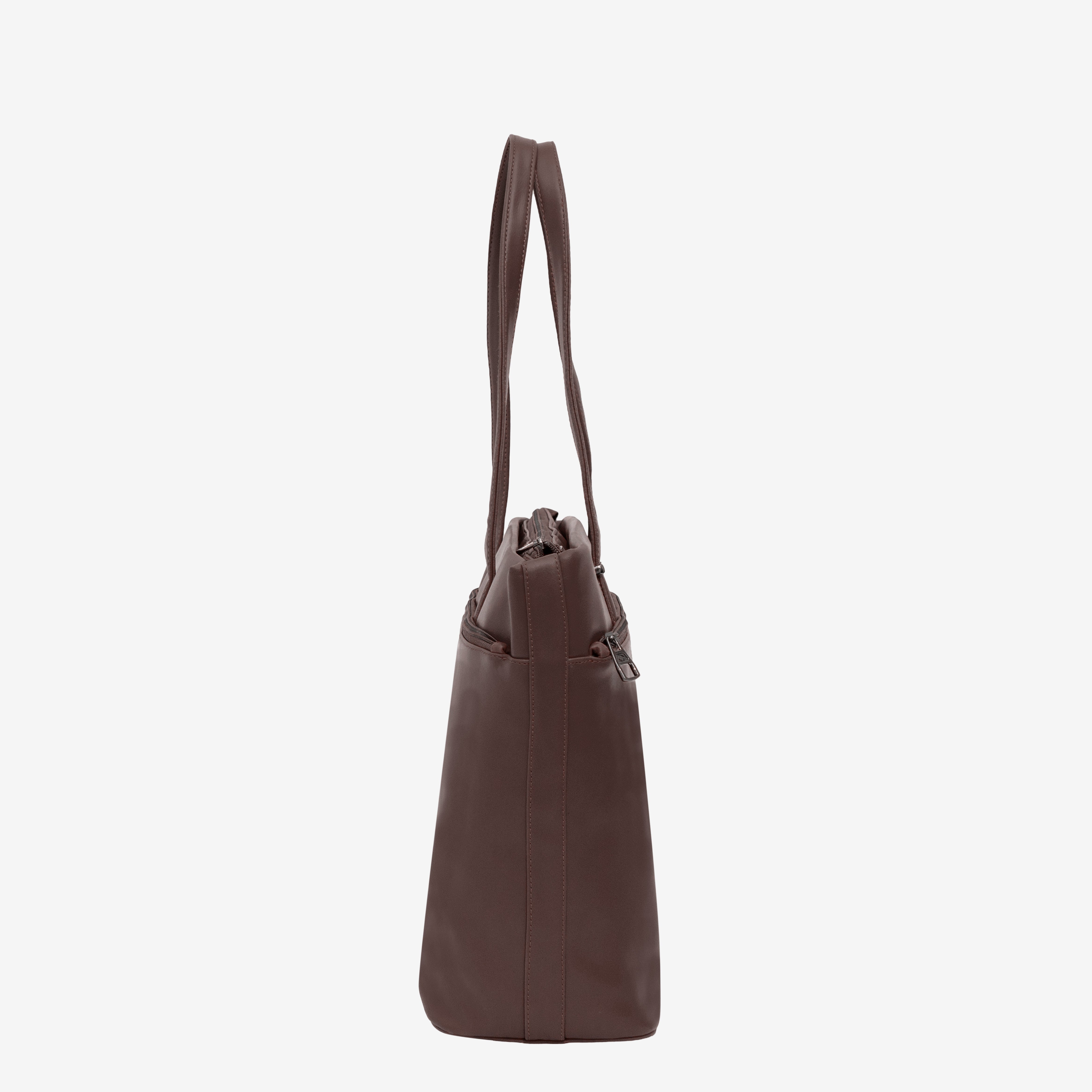 Dark Brown 9 to 5 Office Tote Bag | Cara