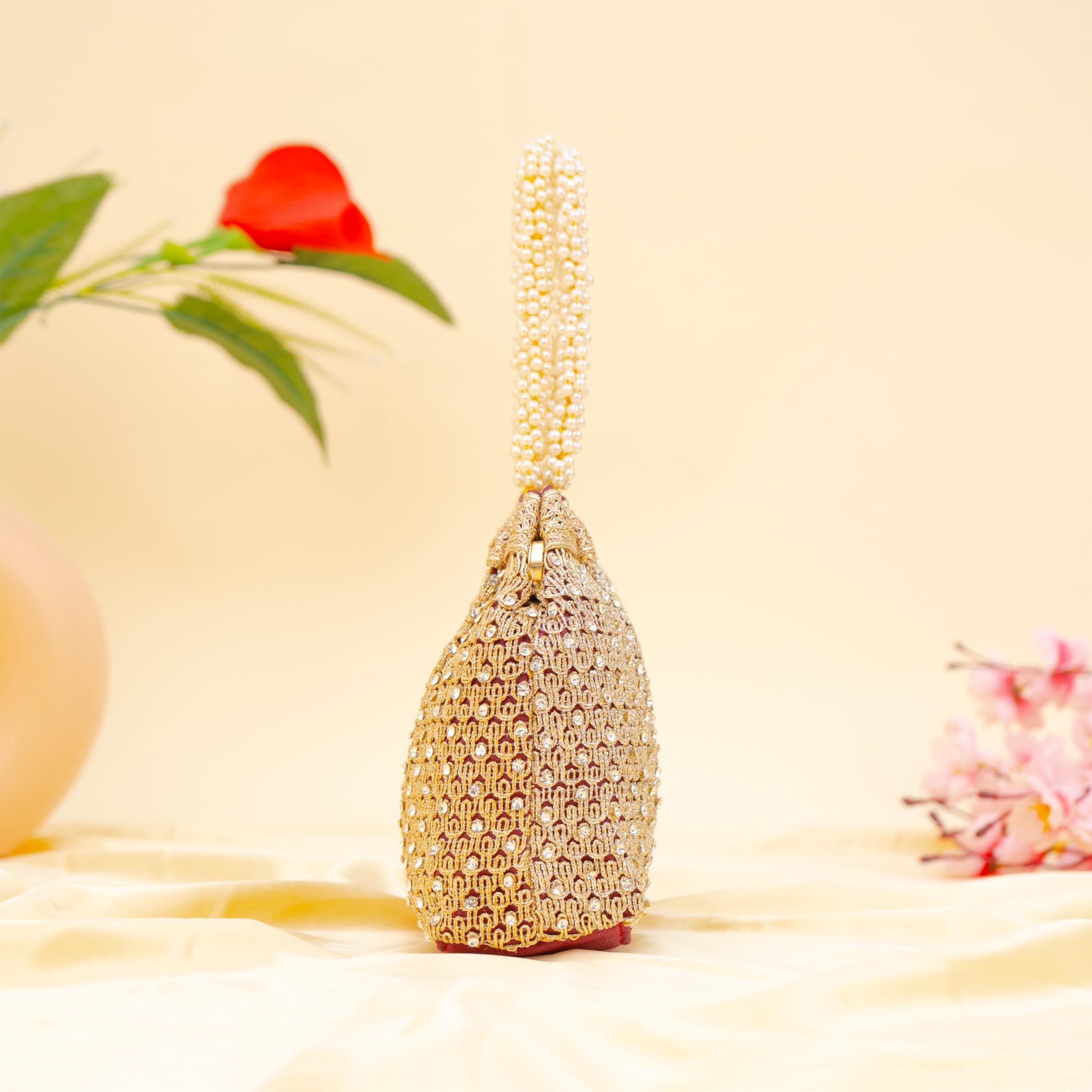 Pearl Mesh Glam Potli